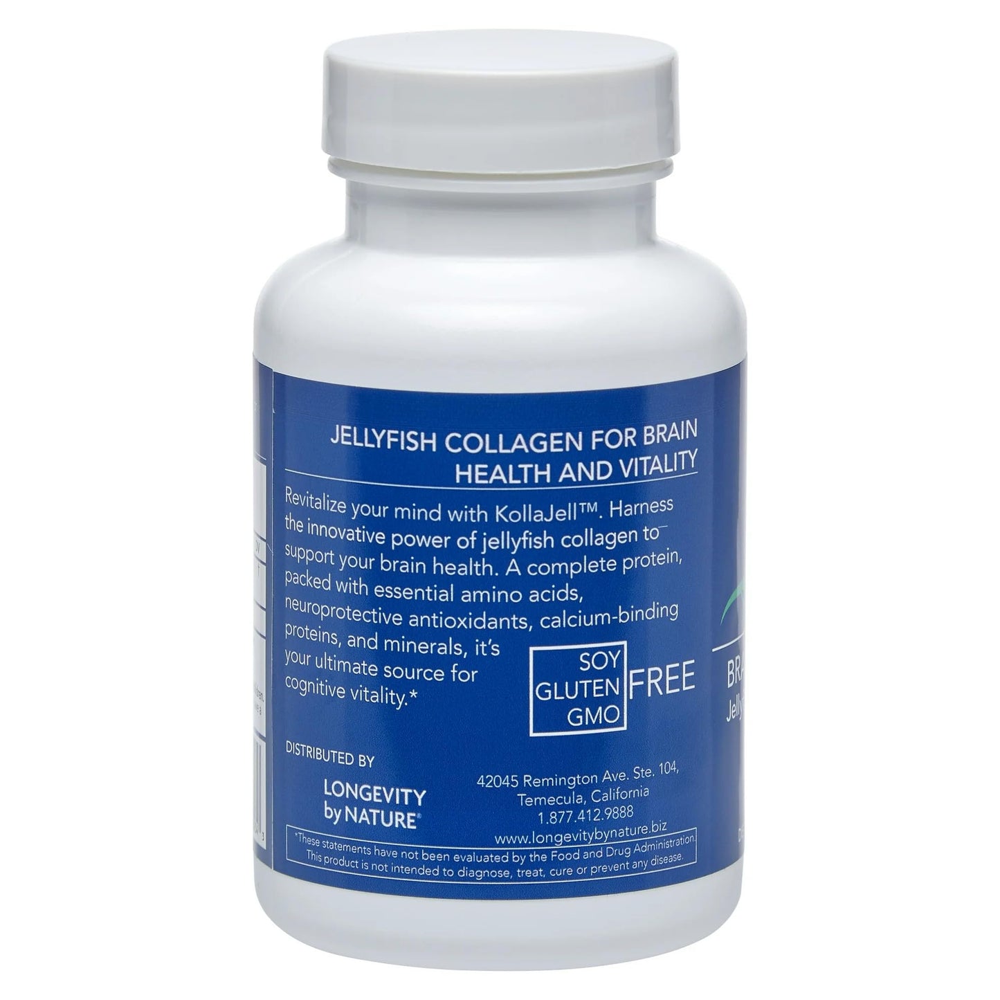 Longevity by Nature KollaJell Brain Supplement Capsules 60 Count