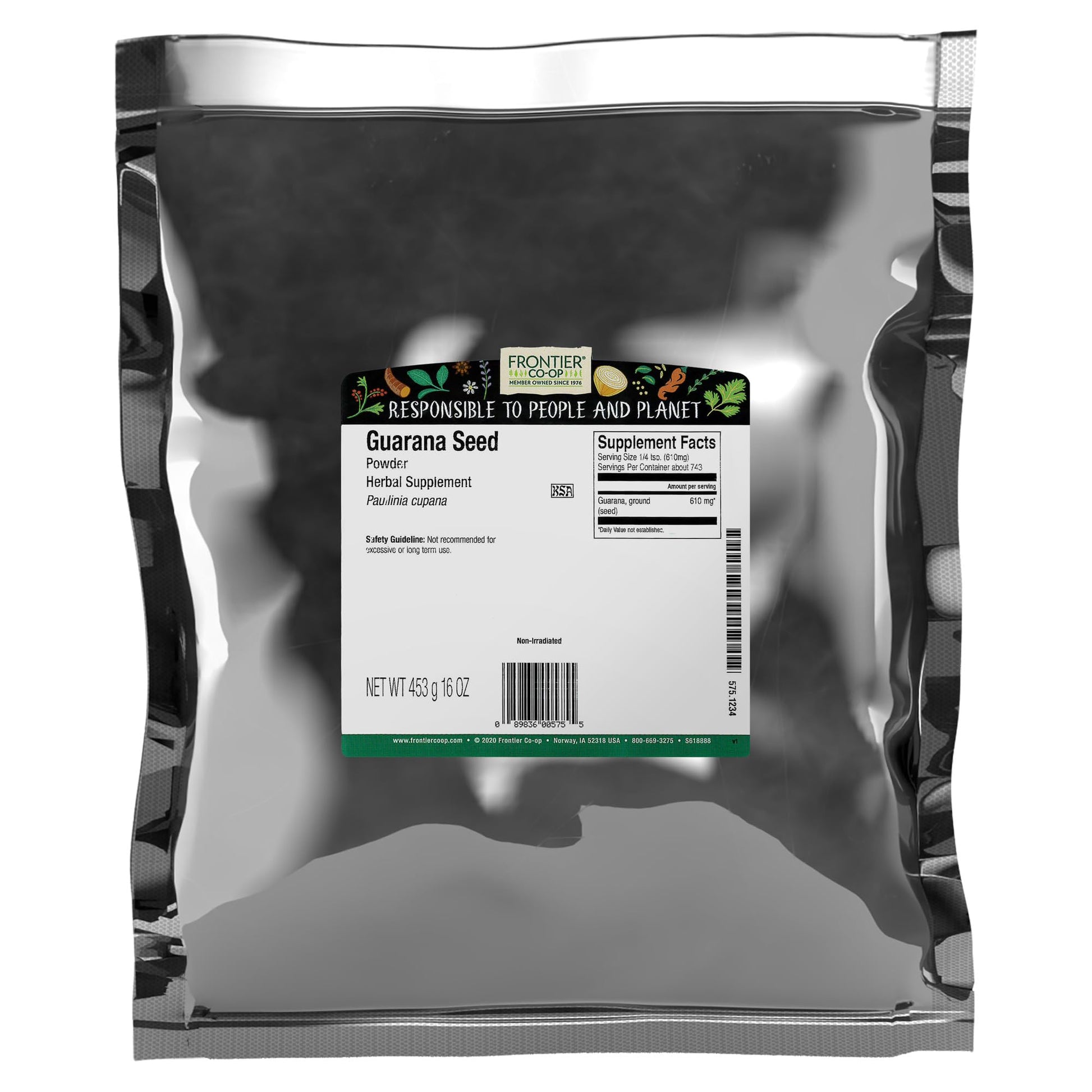 Frontier Co-op Guarana Powder 16 Ounces