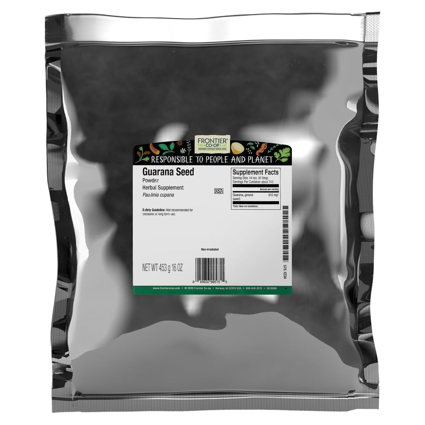 Frontier Co-op Guarana Powder, 16 Ounce