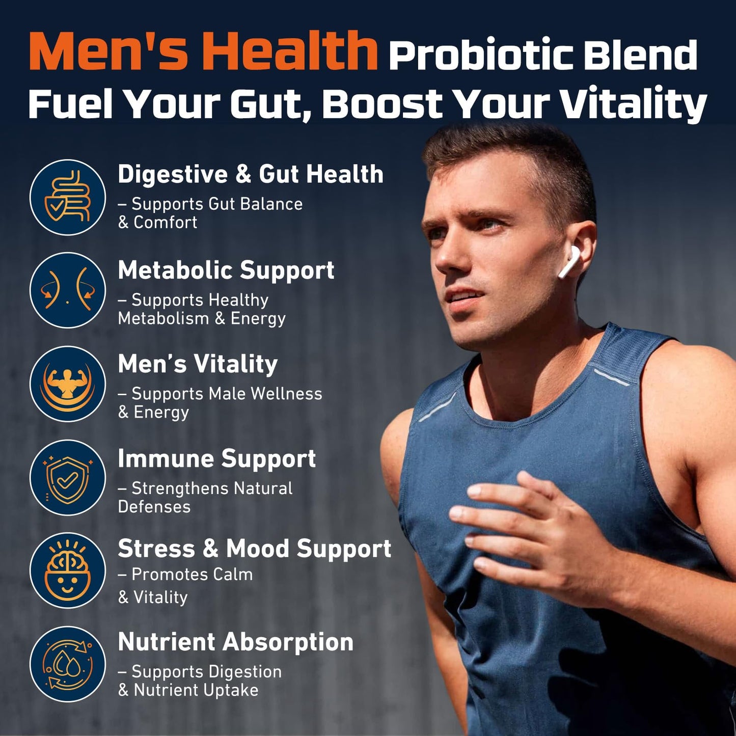 Hovika Probiotics for Men 120 Billion CFUs, 16 Strains, Capsule, 90 Capsules