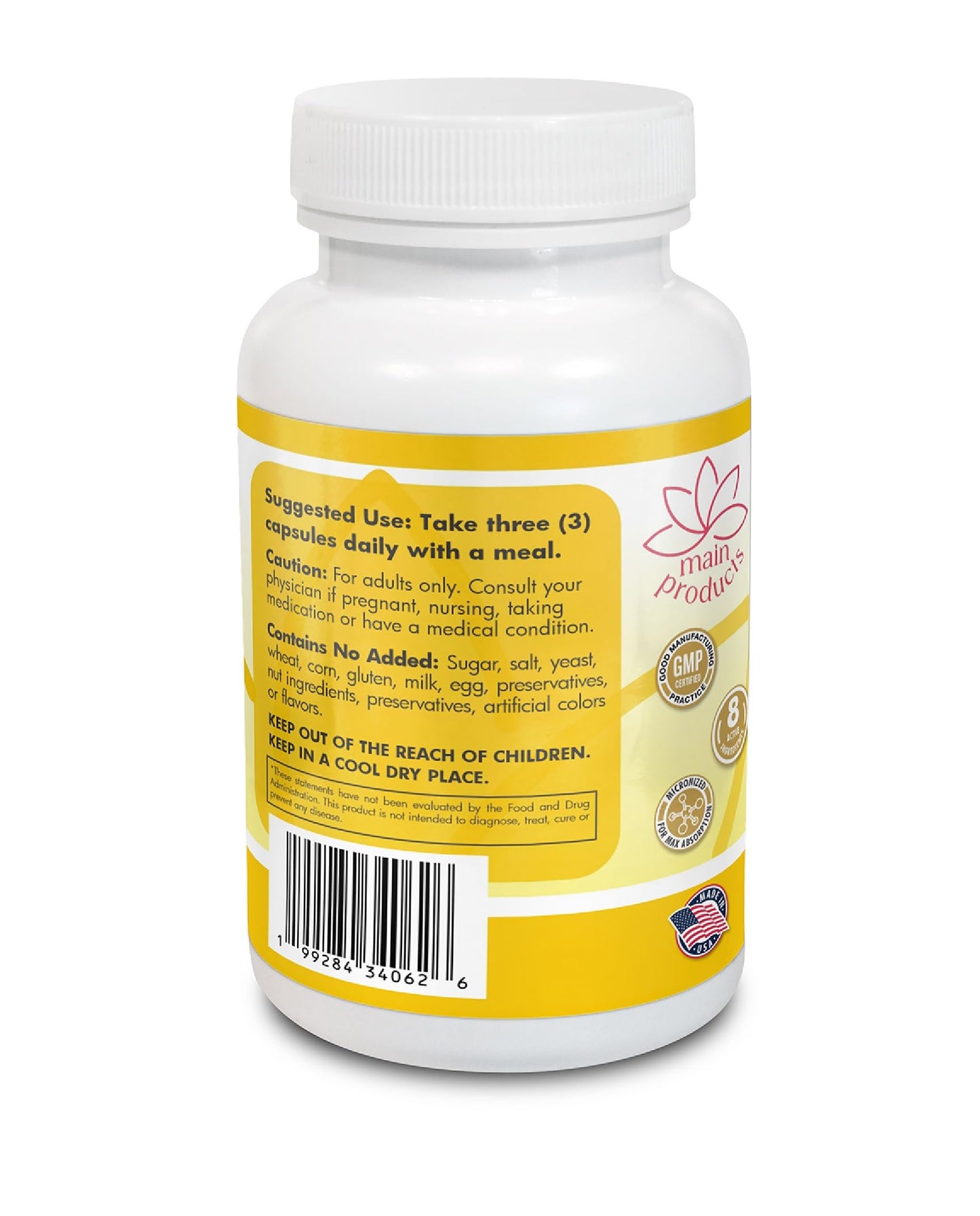 Main Products Glucosamine Chondroitin MSM Hyaluronic Acid Ashwagandha Turmeric Ginger Arnica Joint Support Supplement, Micronized, 2430mg, 180 Capsules