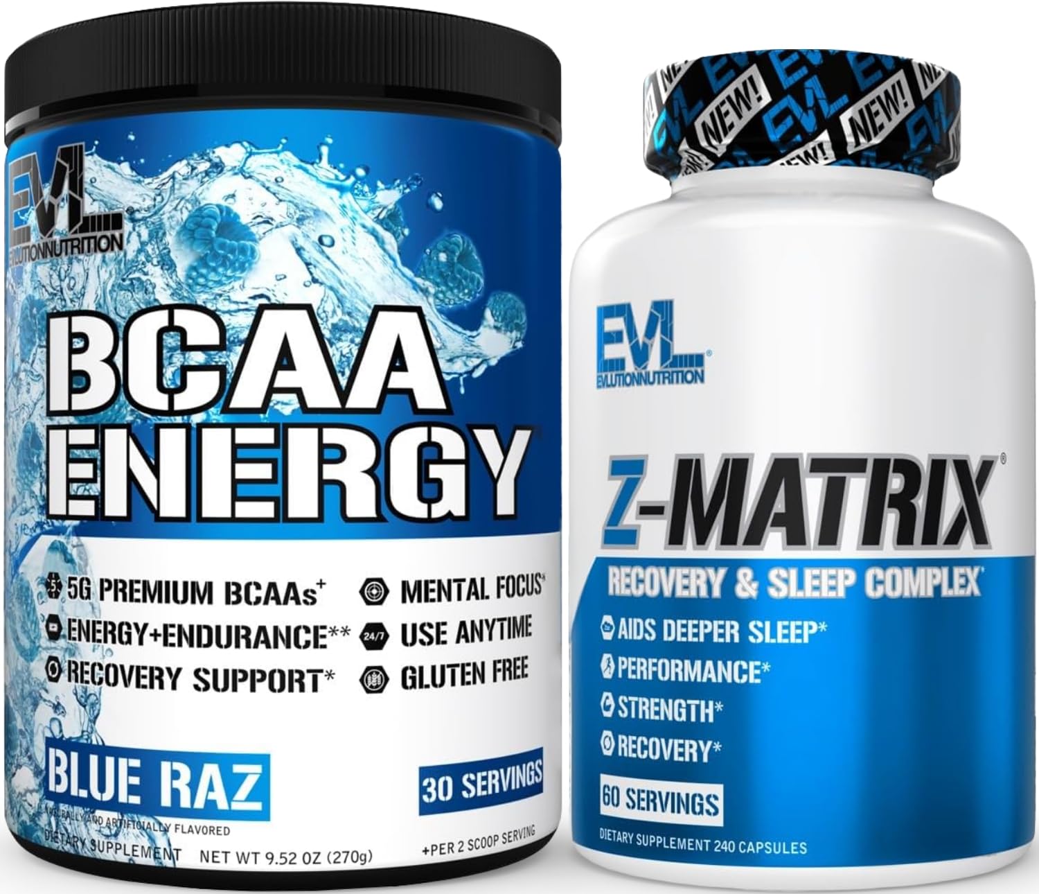 Evlution ZMatrix Magnesium and Zinc Post Workout Supplement Powder, 60 Servings