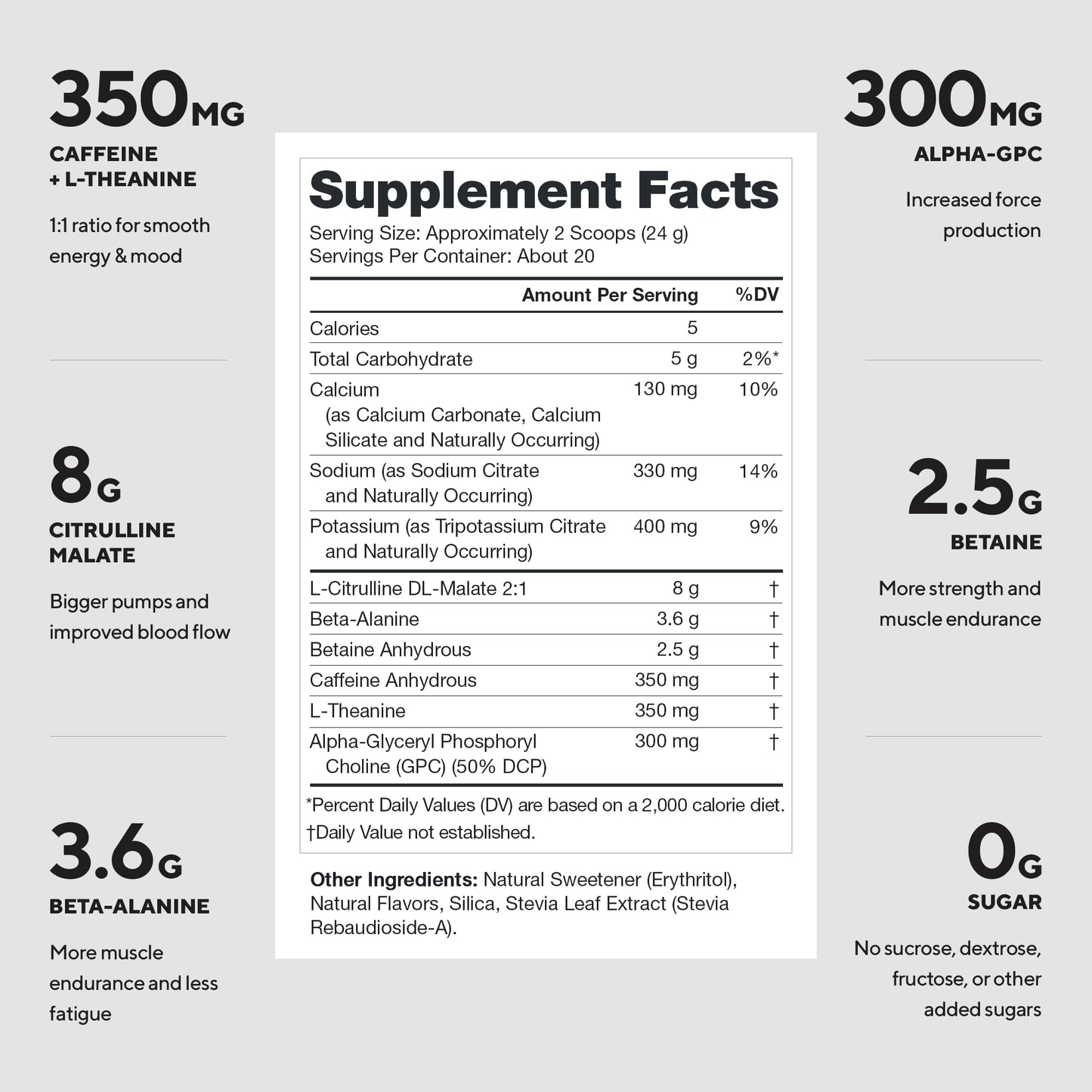 LEGION Pulse Pre Workout Powder, 20 Servings