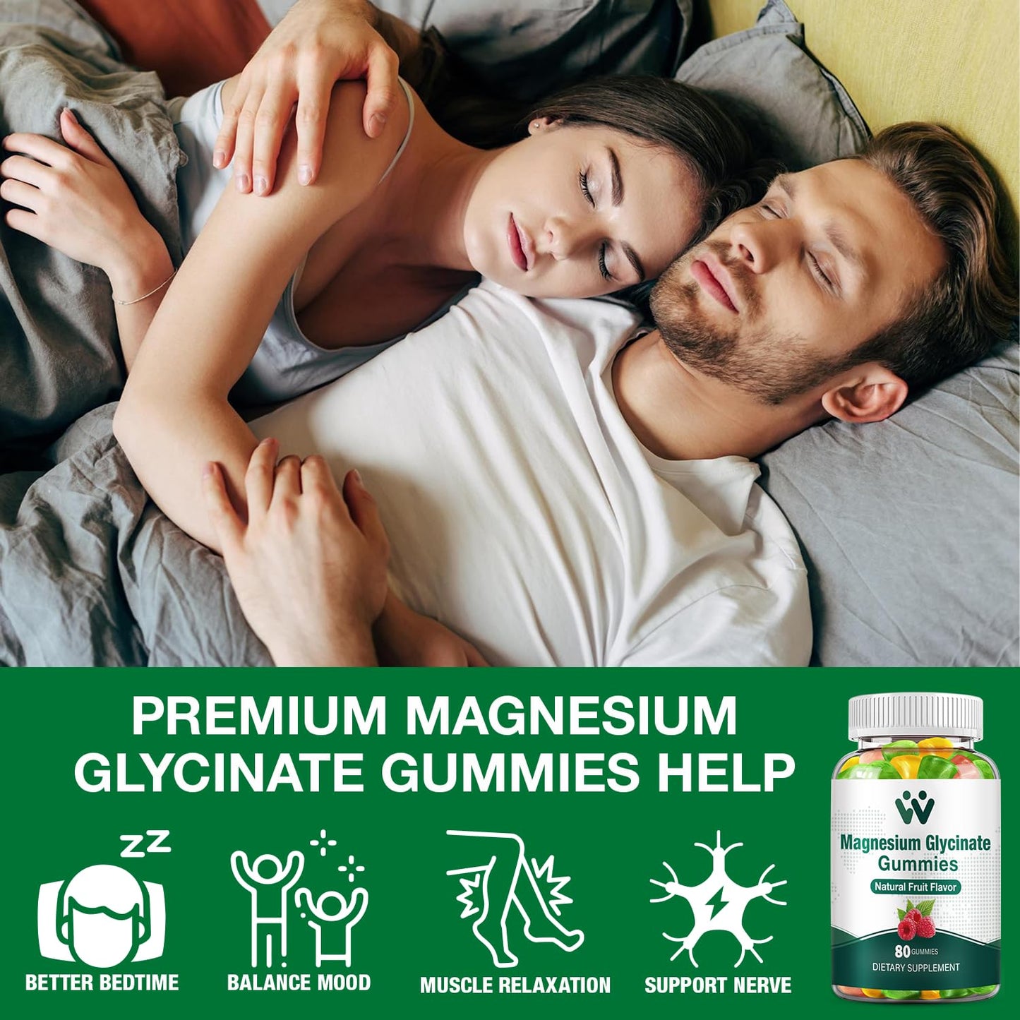 WACHRAY Magnesium Glycinate Gummies 400mg, 480-count