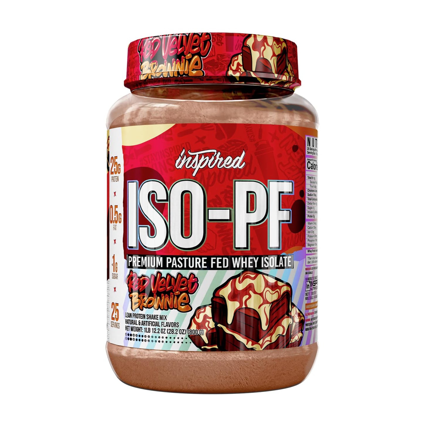 Inspired Nutraceuticals ISO-PF Pasture Fed Whey Protein Isolate Protein Powder, 28.2 oz