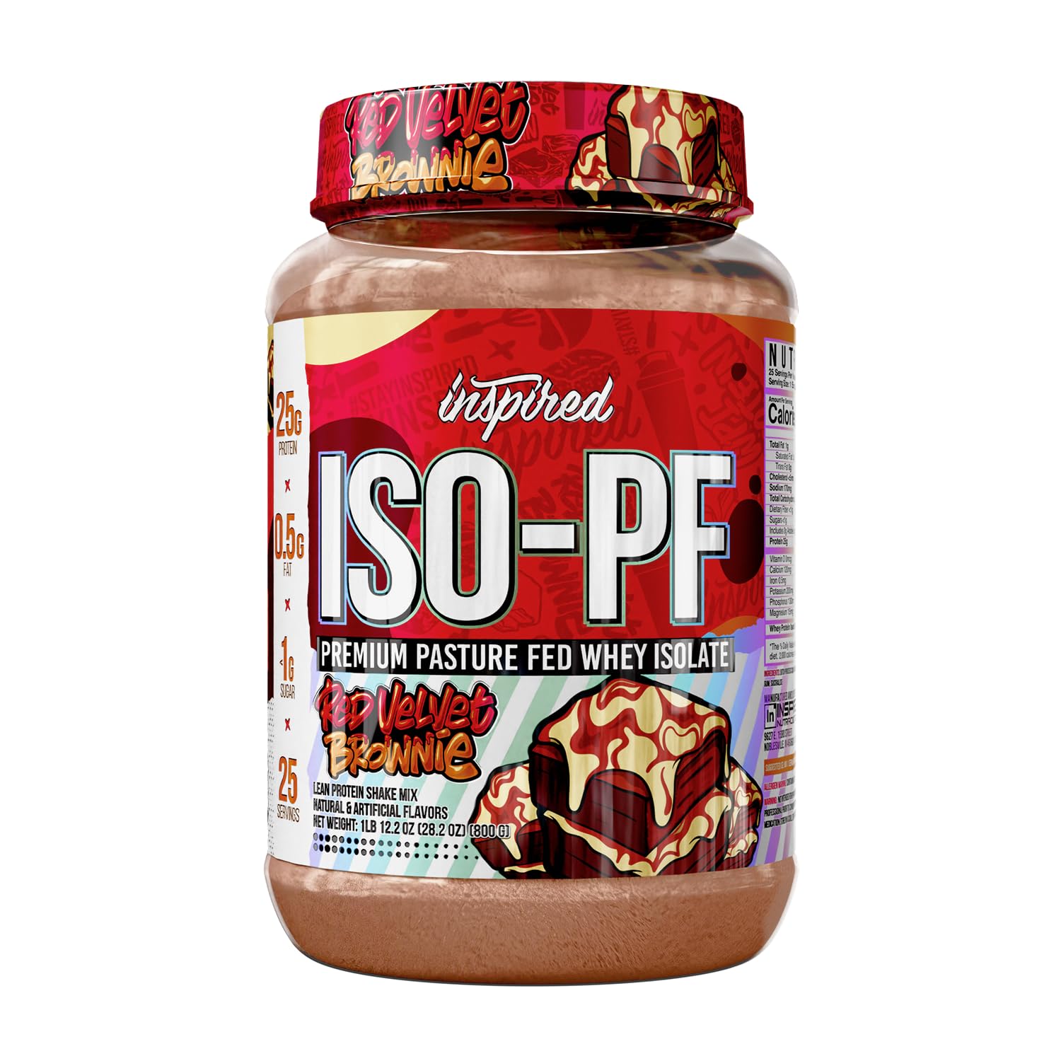 Inspired Nutraceuticals ISO-PF Pasture Fed Whey Protein Isolate Protein Powder, 28.2 oz