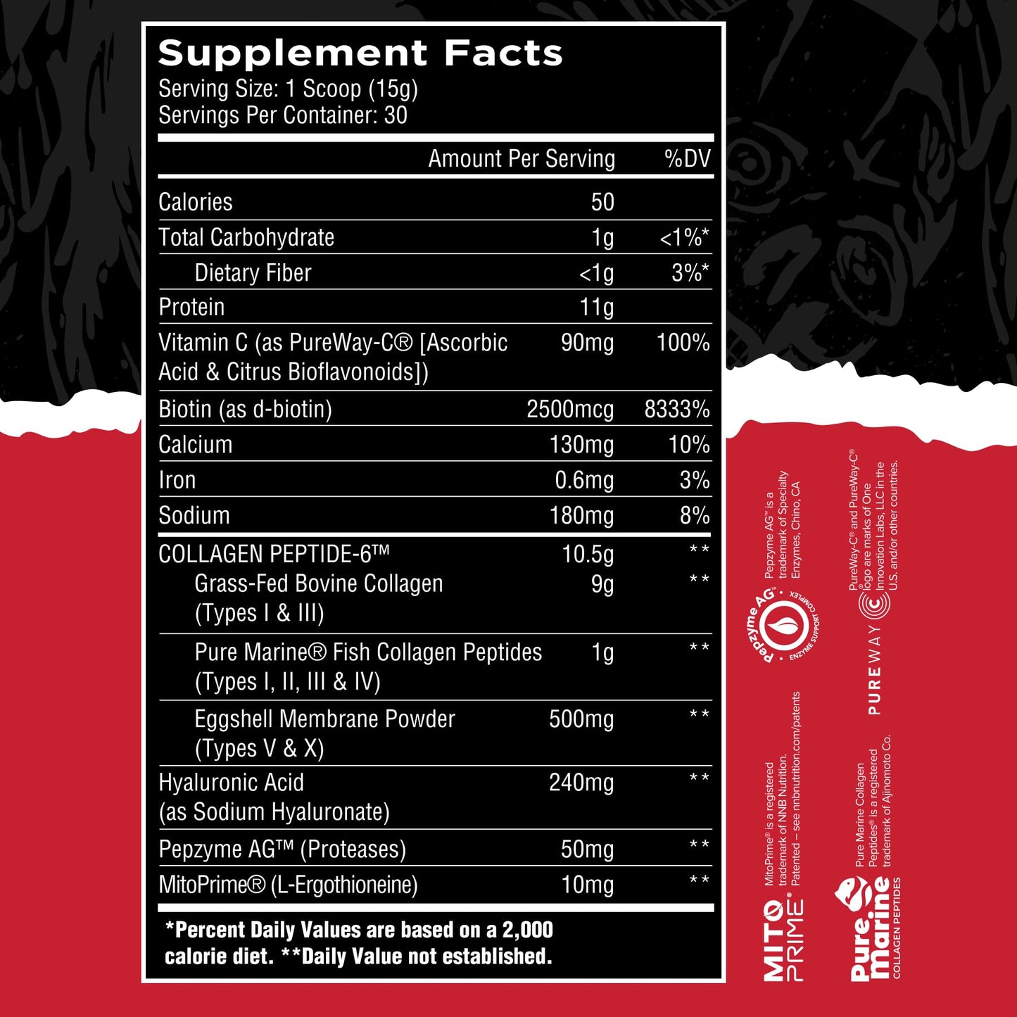 Unmatched Collagen Peptide-6 Powder, 14.39 oz, 32 Servings