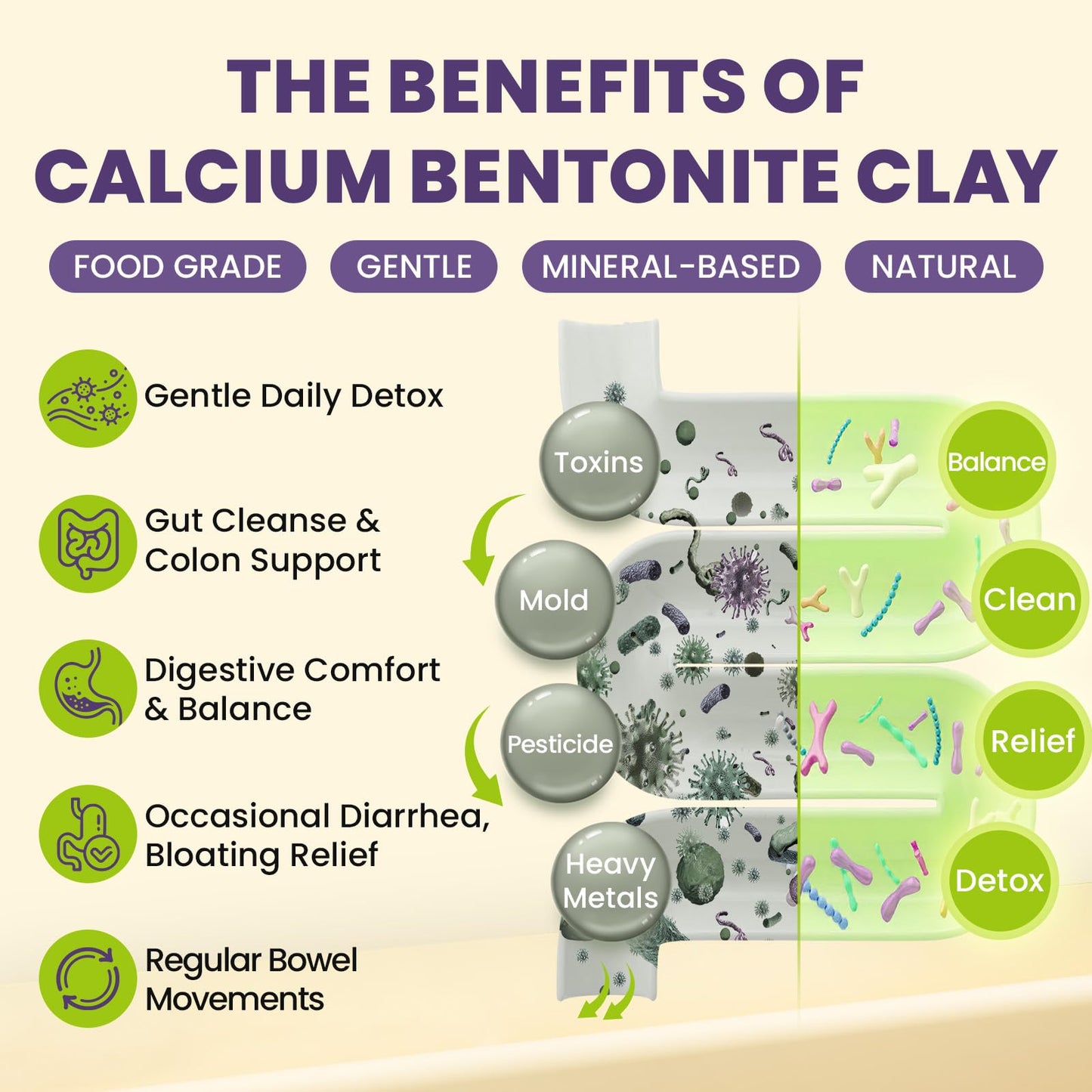 Zalgon Calcium Bentonite Clay Detox 90 Capsules