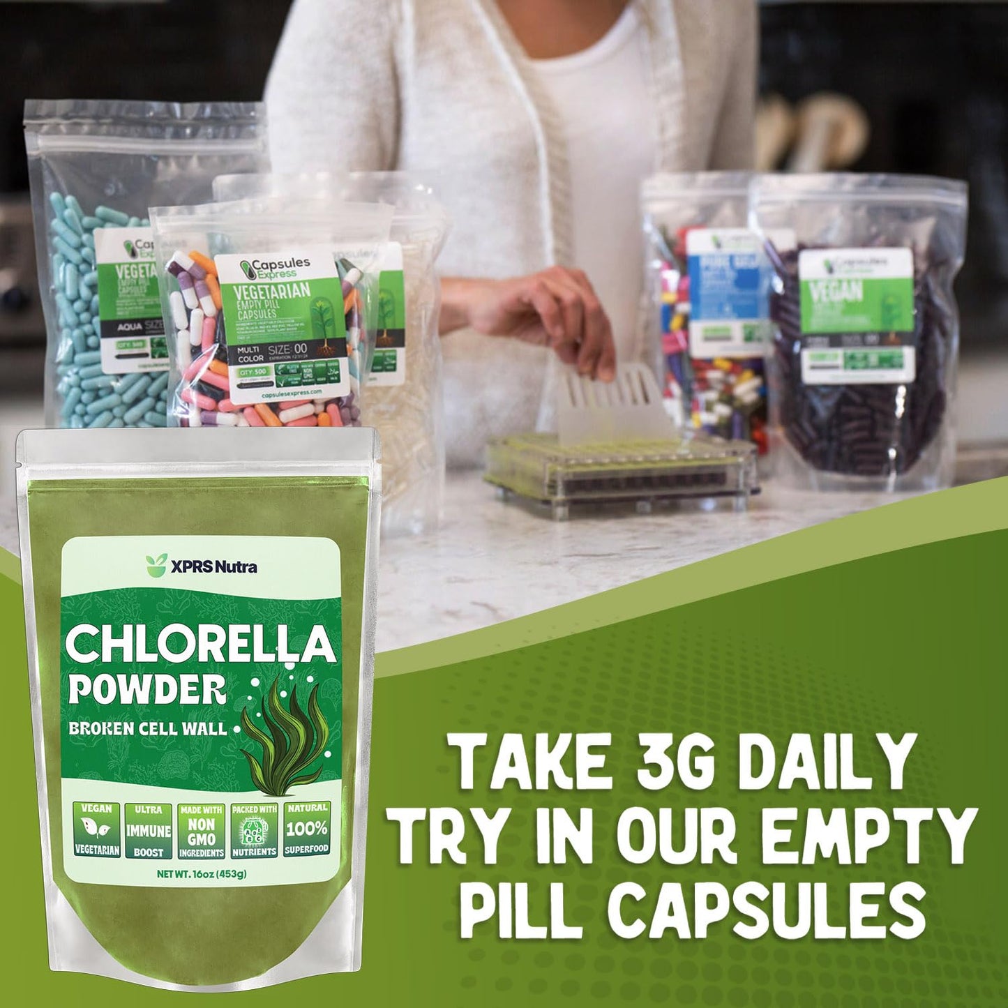 XPRS Nutra Chlorella Powder 16 oz