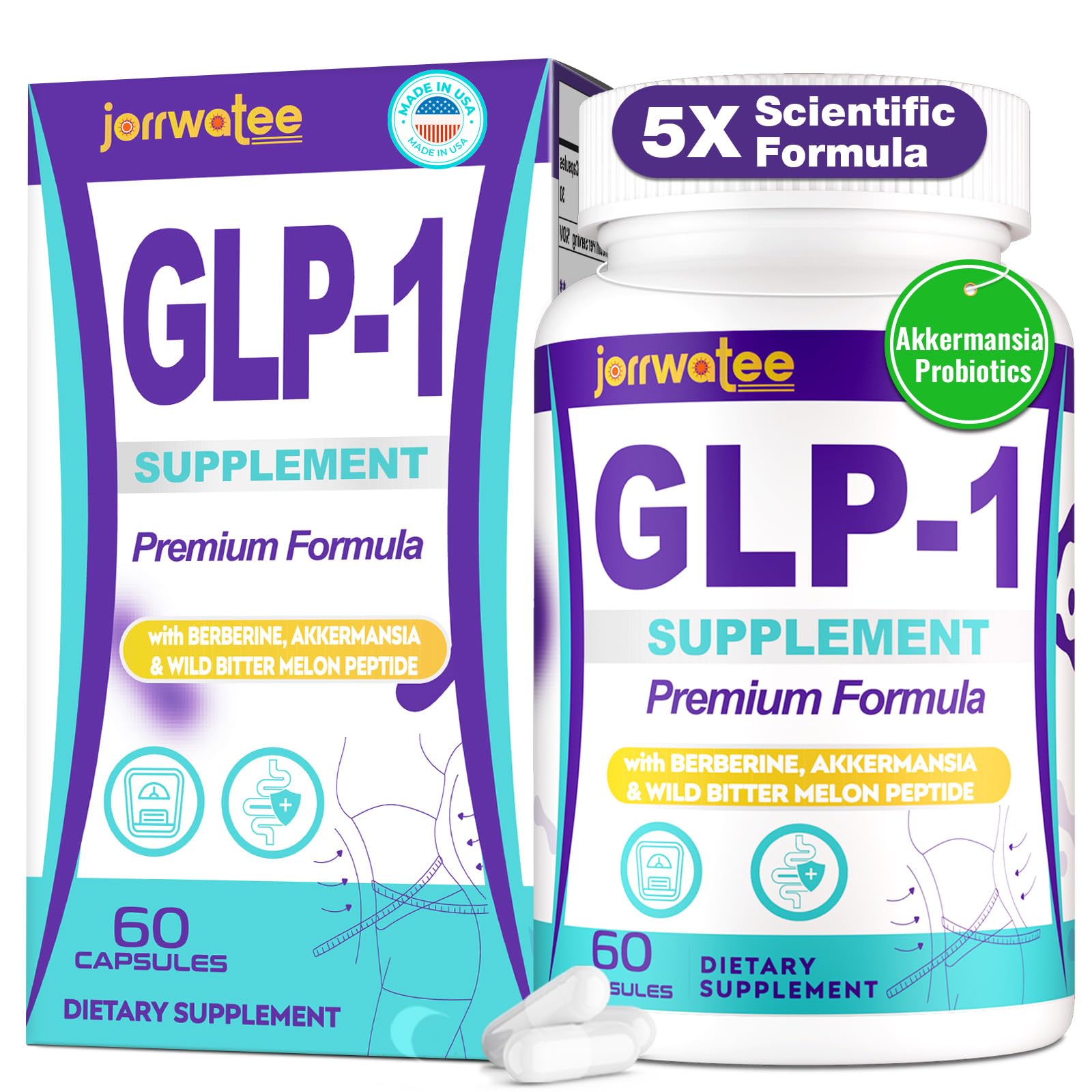 Jorrwatee GLP-1 Supplements Capsule, 60 Count