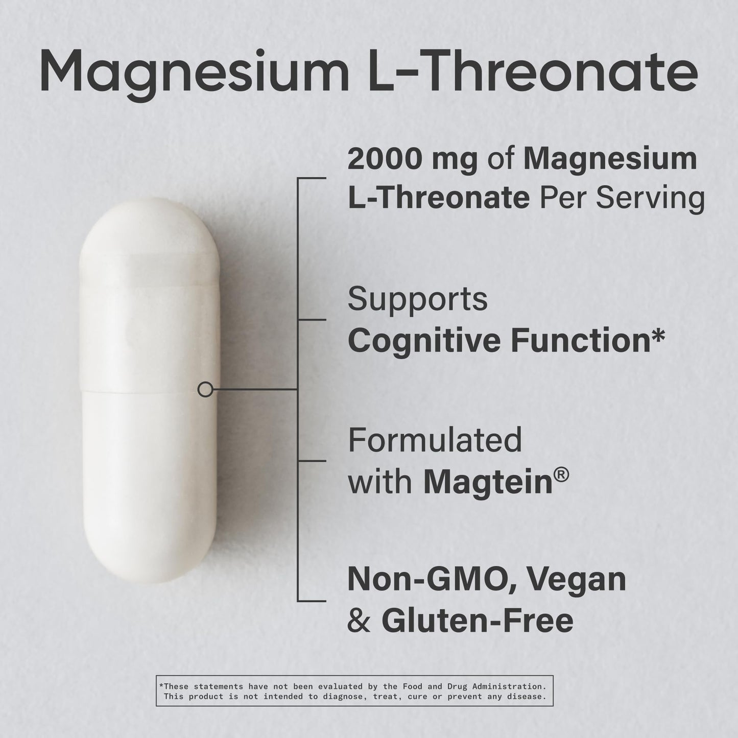 Sports Research Magnesium L-Threonate Capsules 2000mg, 90 Count