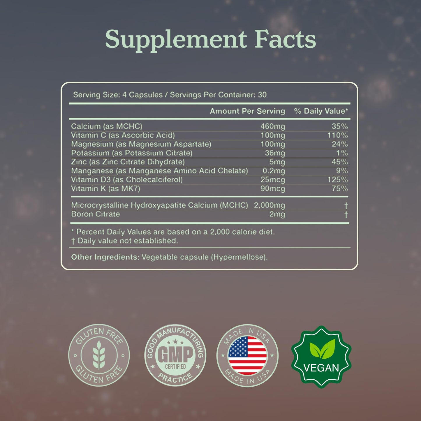 More. Longevity & Wellbeing Premium Calcium Supplement 120 Capsules