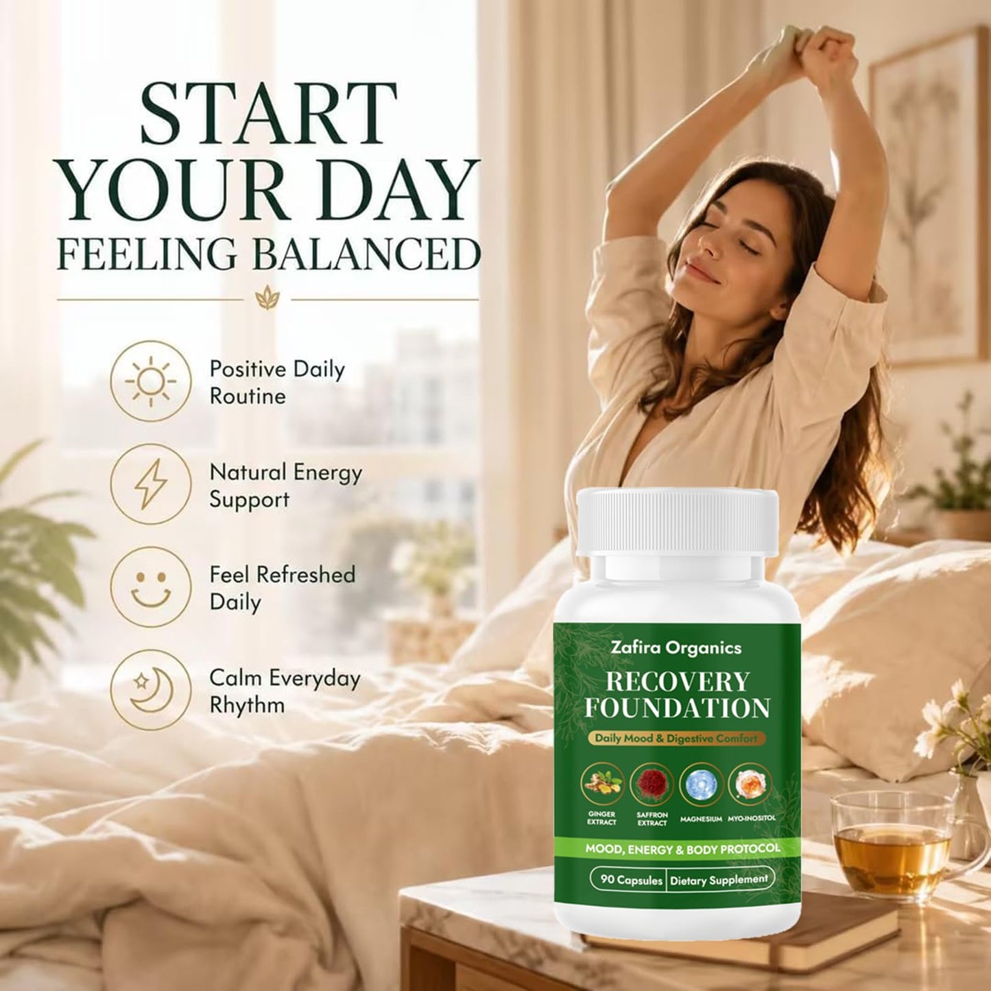 REATIFUL Zafira Saffron Recovery with Saffron Extract 90 Capsules