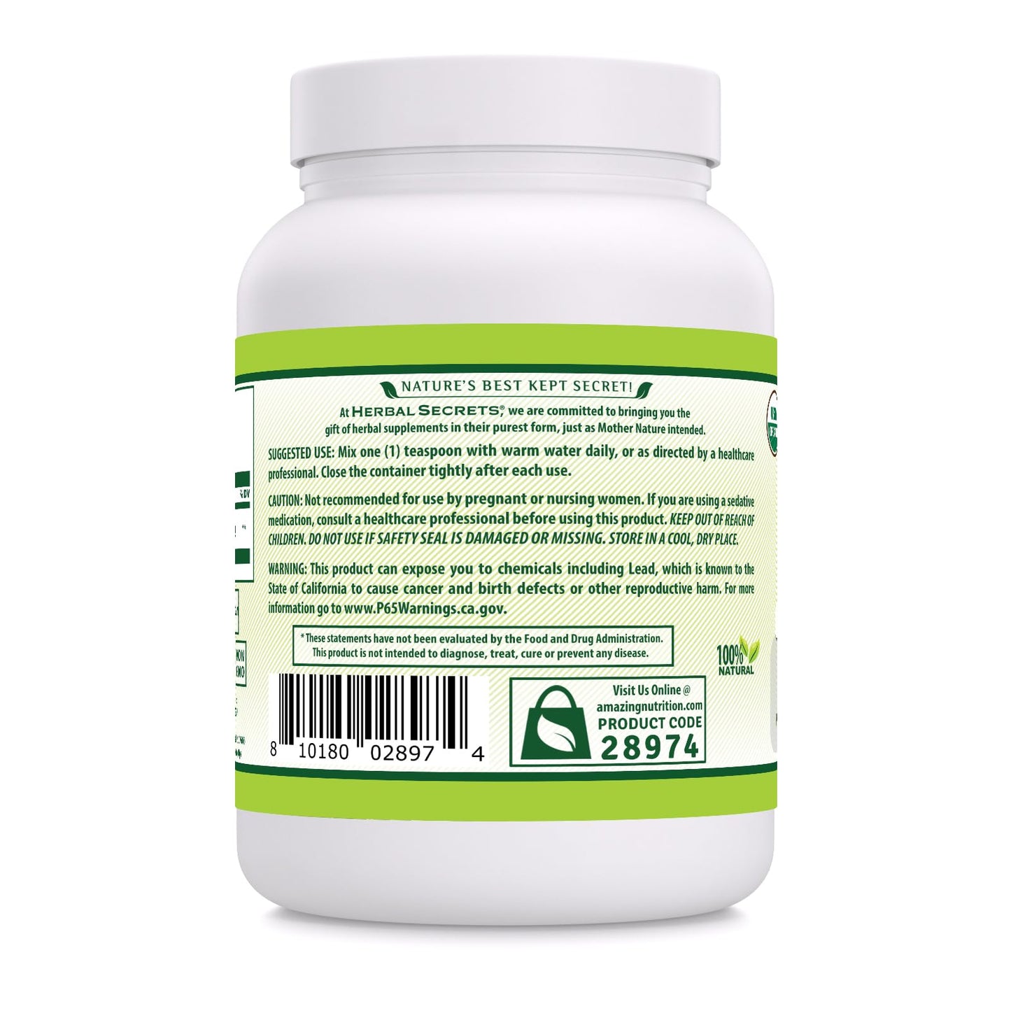 Herbal Secrets Organic Amla Powder 16 Oz