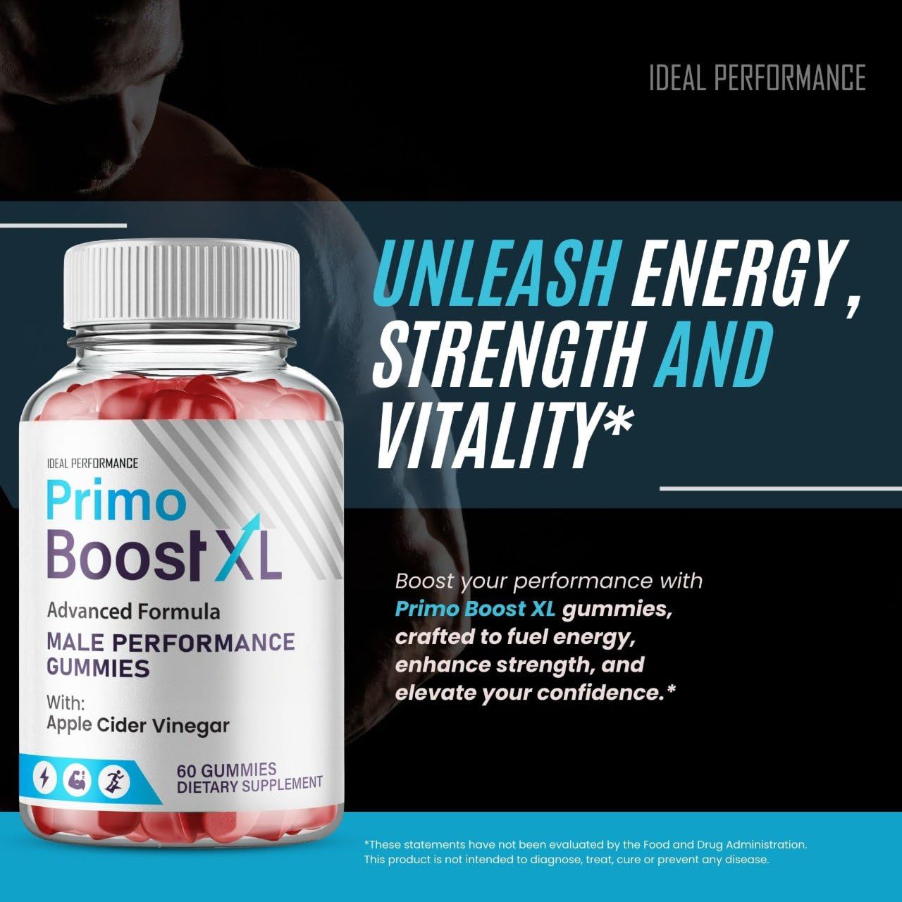 IDEAL PERFORMANCE Primo Boost XL Gummies, 120 Gummies