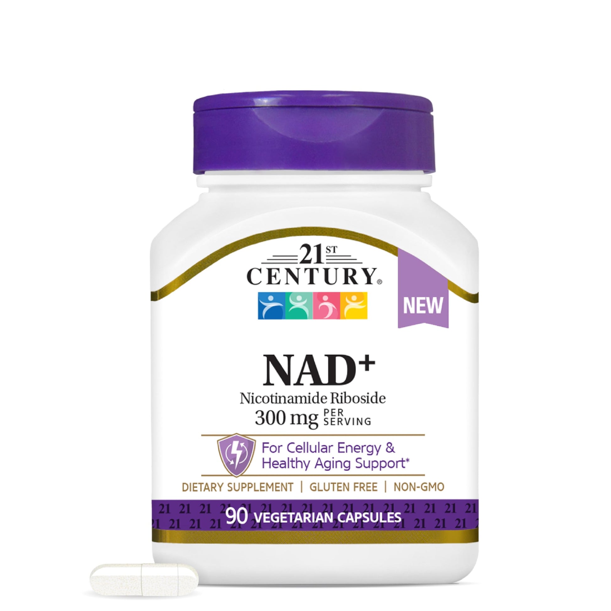 21st Century NAD+ Nicotinamide Riboside 300 mg Capsules, 90 Count