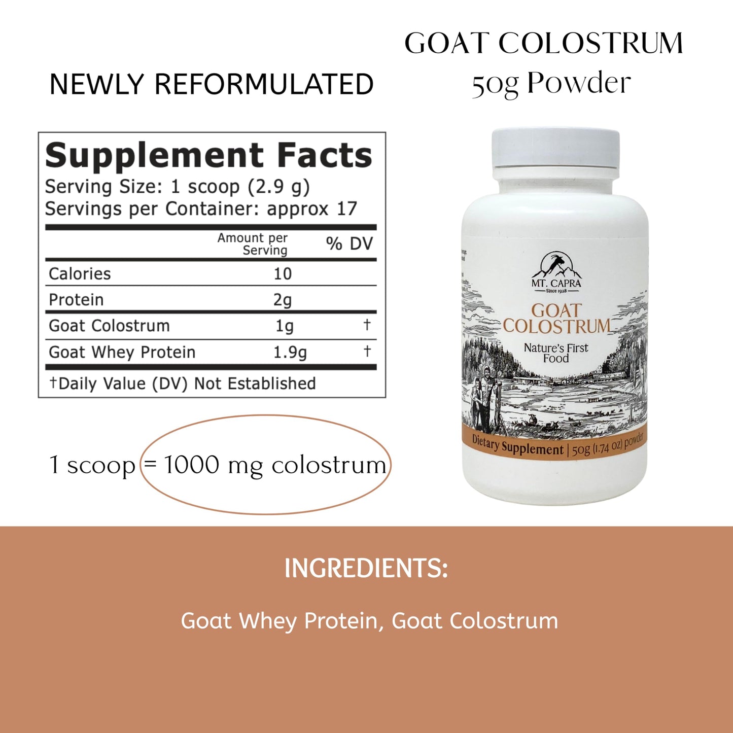 Mt. Capra Goat Colostrum Powder 1.74 oz