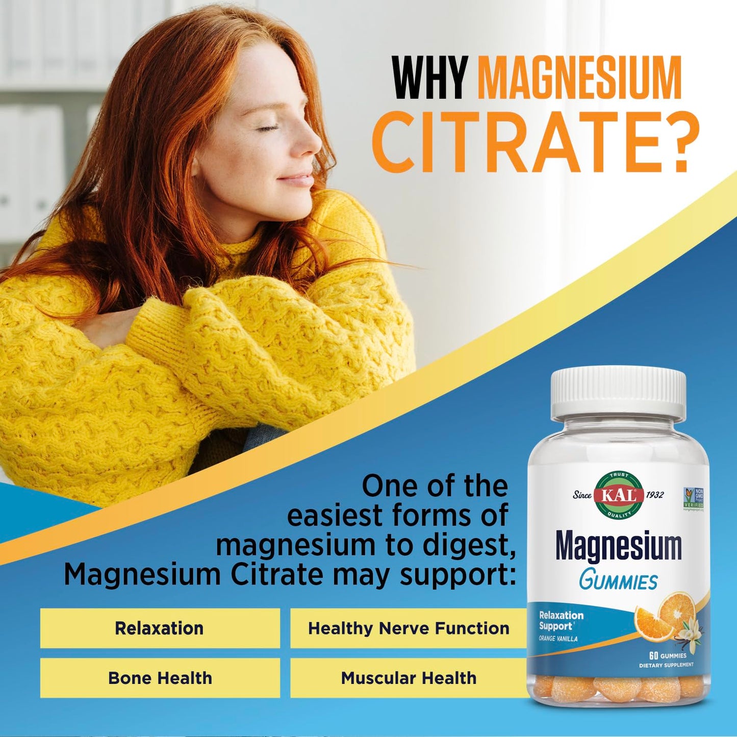 KAL Magnesium Citrate Gummies 60 Gummies