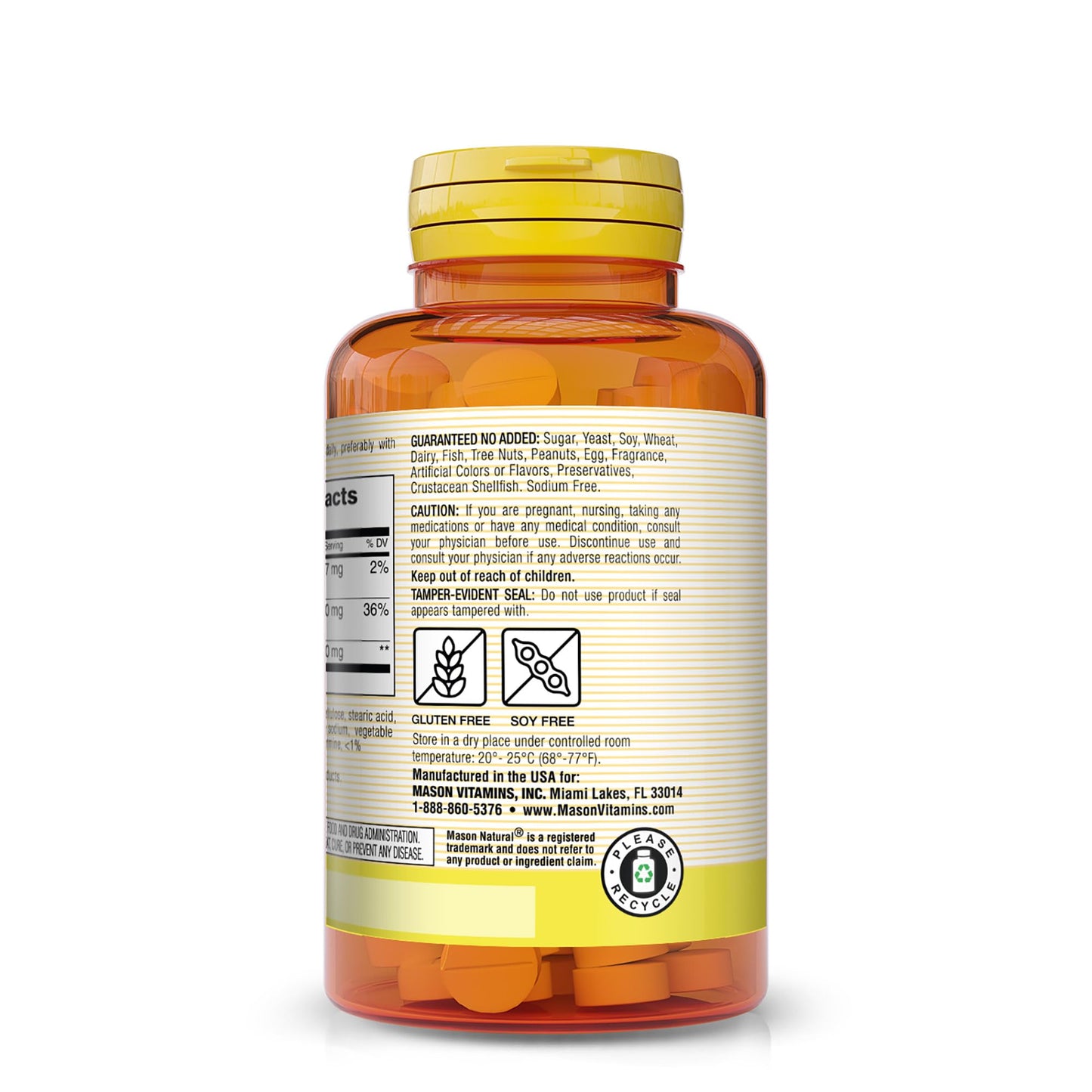 Mason Natural Beet Root with Magnesium and Calcium Tablet, 100 Tablets