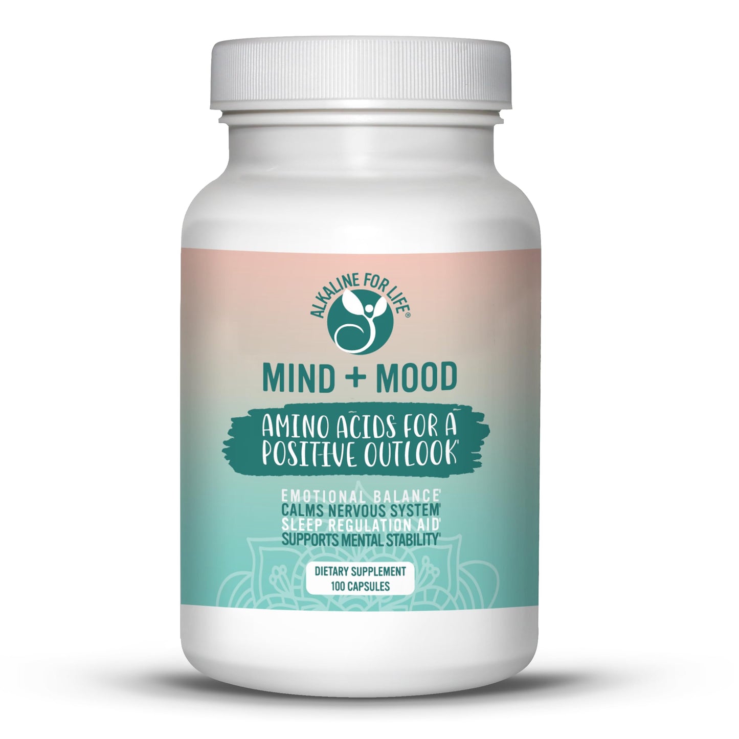 Alkaline for Life Mind + Mood - Mood & Sleep Support Supplement with L-Methionine, Glycine & Magnesium Aspartate Capsule 100 Capsules