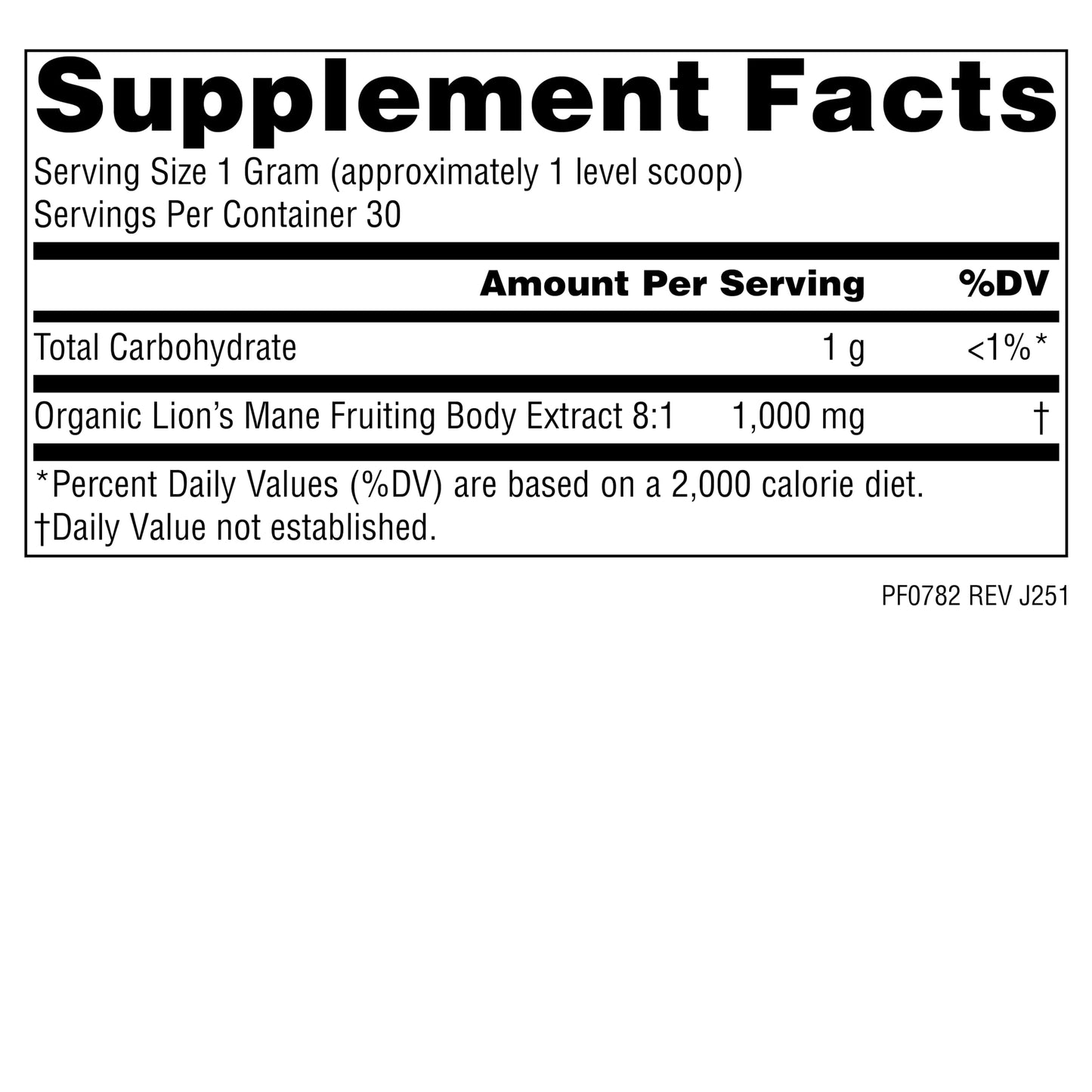 Planetary Herbals Lion Mane 1,000 mg Powder, 1 Ounce (Pack of 1)