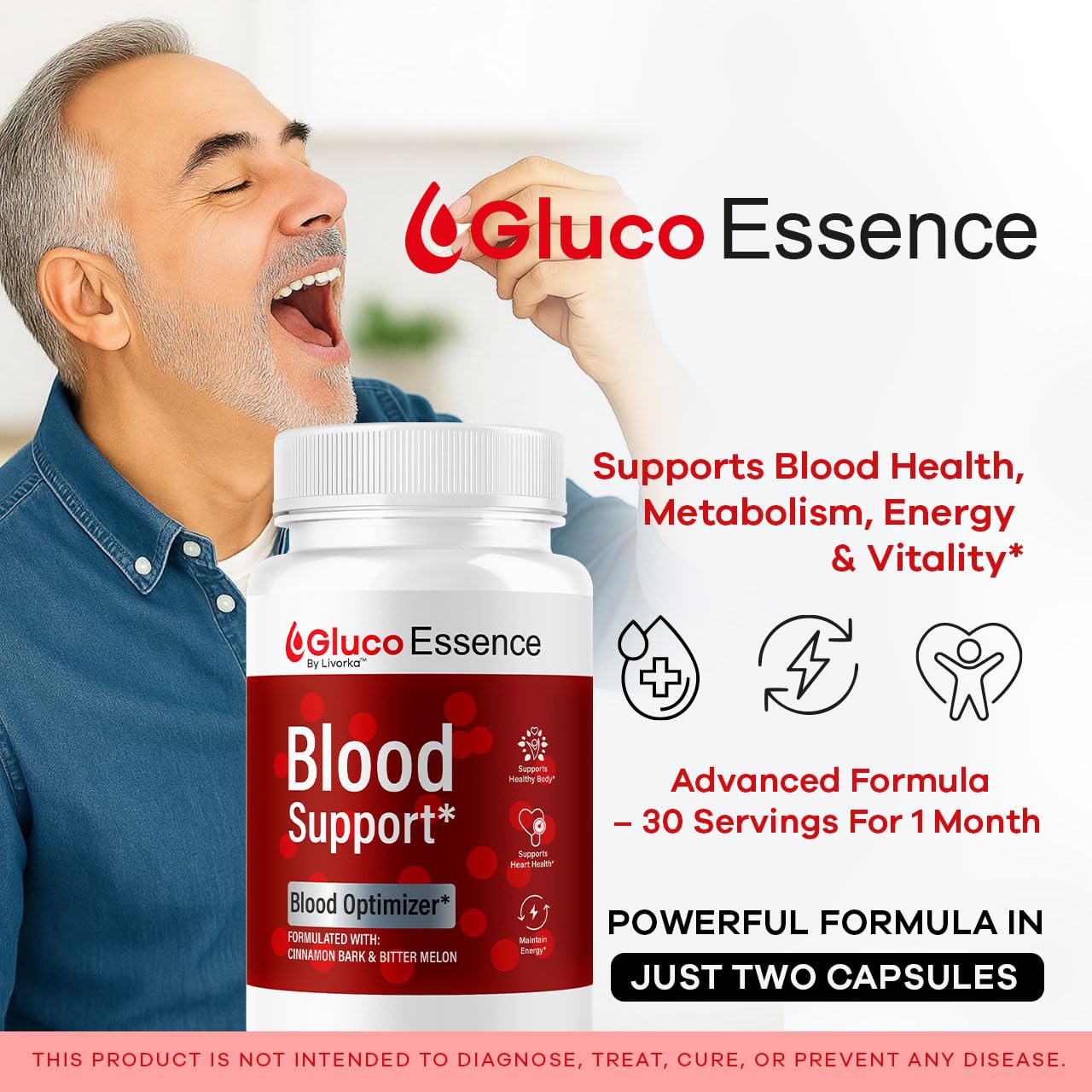 LIVORKA GlucoEssence Support Capsules, 120 Capsules