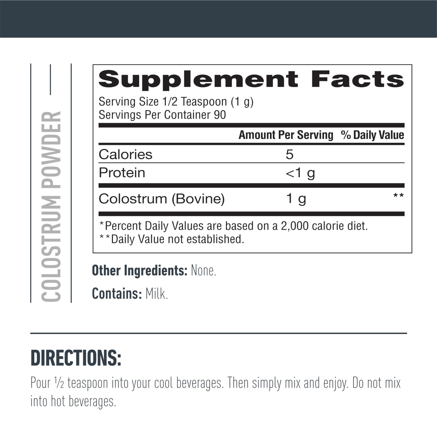 Isopure Bovine Colostrum Supplement Powder (3.1747)