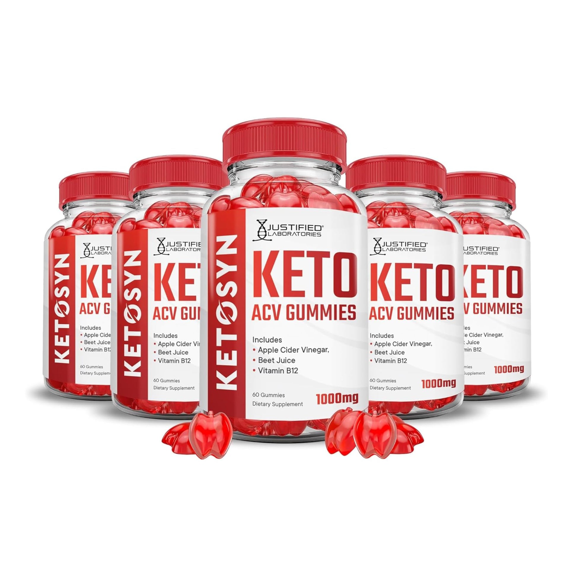 Justified Laboratories Ketosyn Keto ACV Gummies (1000 mg), 300 Gummies
