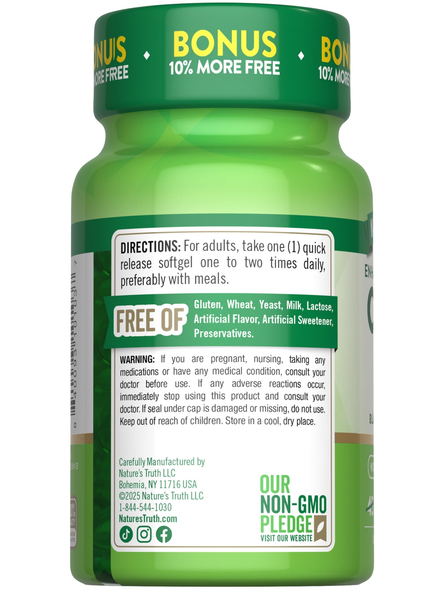 Nature's Truth CoQ10 200mg Softgels, 50 Count
