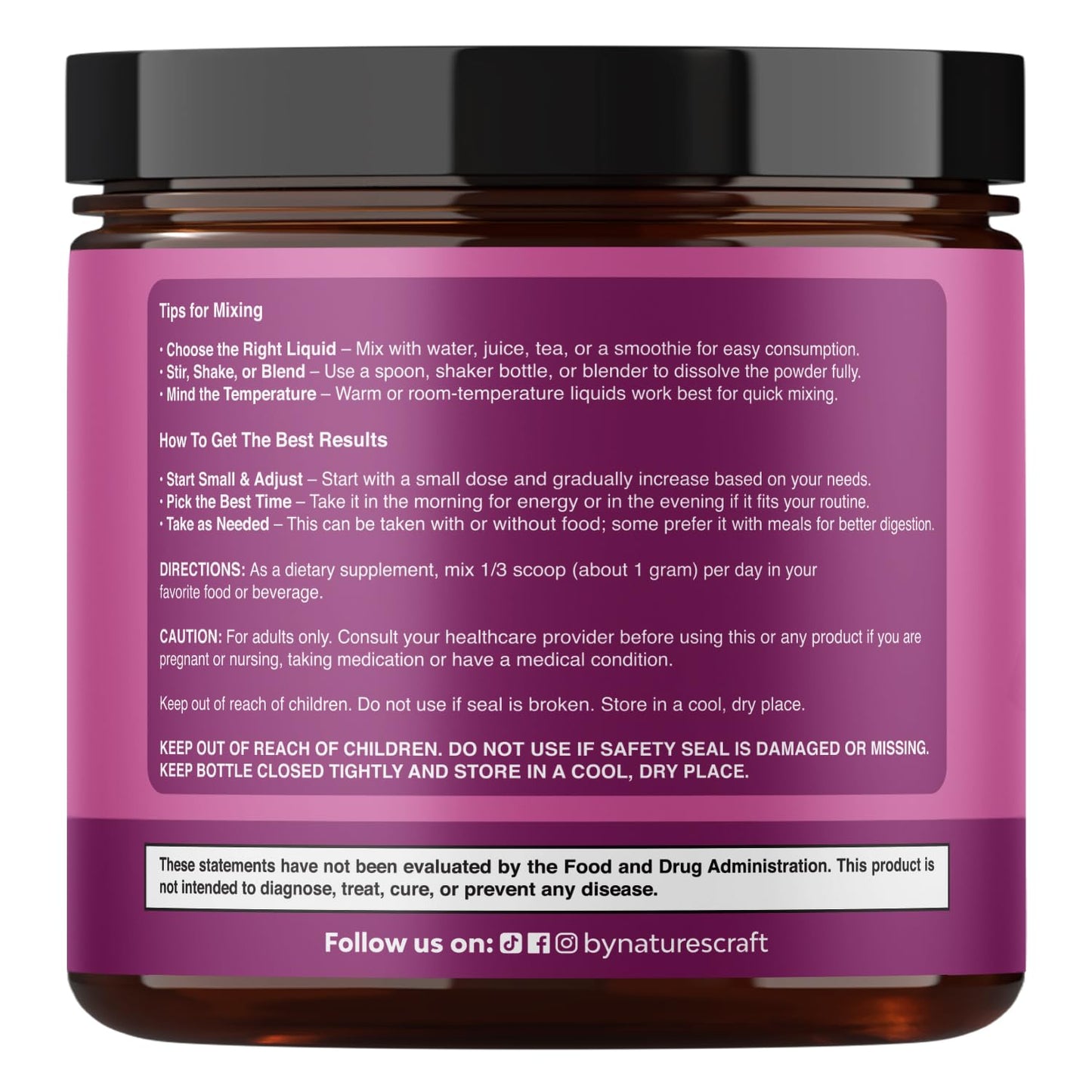 Natures Craft Inositol Powder 48 Ounce