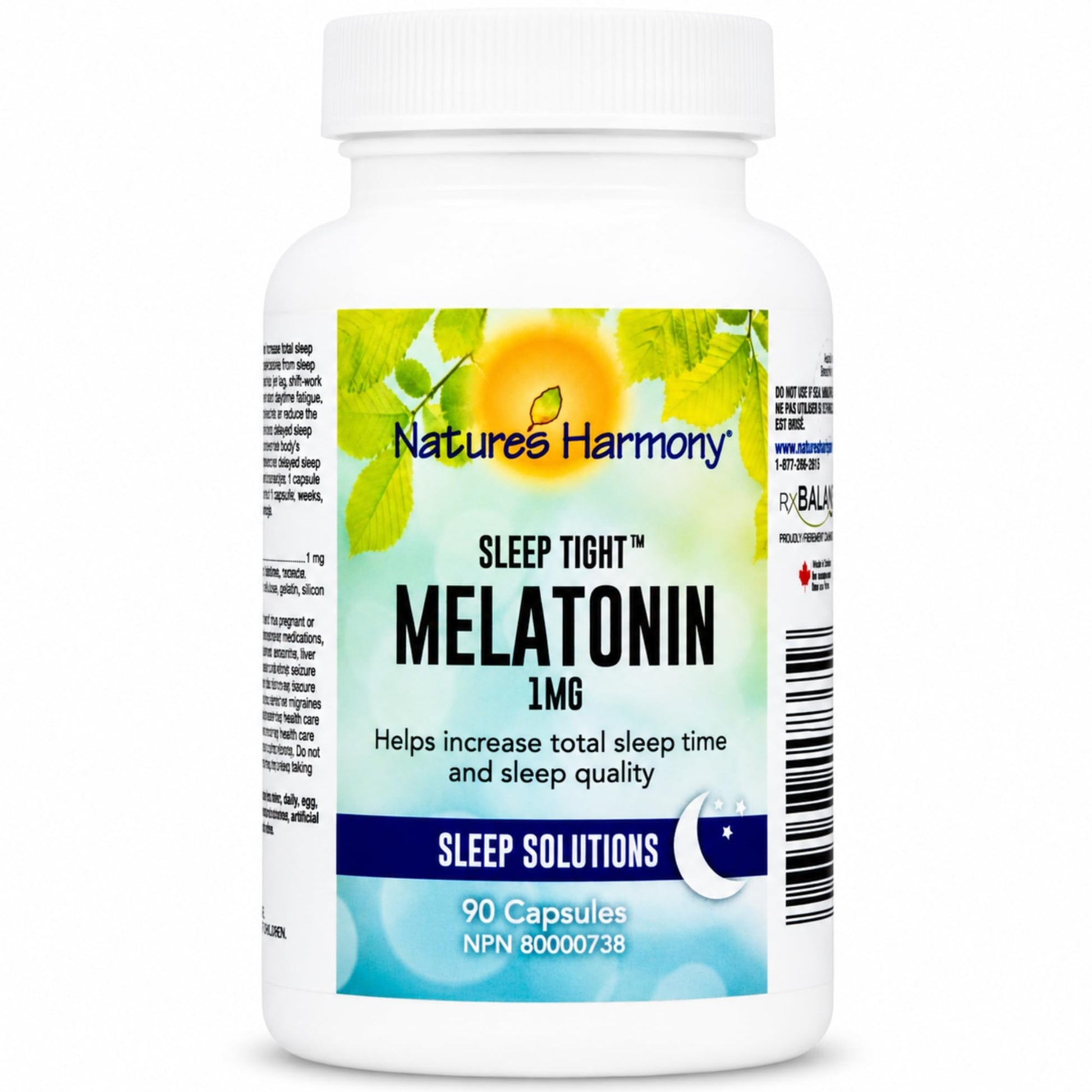 Nature's Harmony Melatonin 1mg Capsules, 90 Count