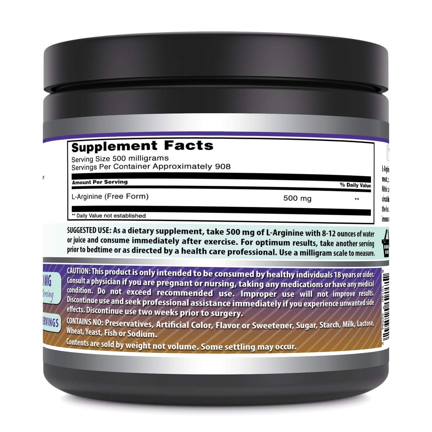 Amazing Nutrition L-Arginine Powder Supplement, 16 oz