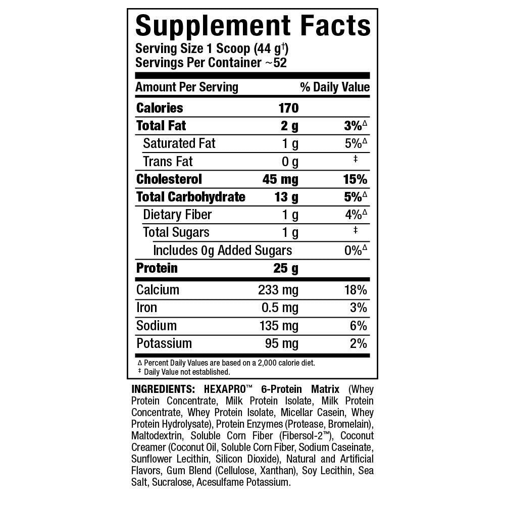 ALLMAX HEXAPRO Whey Protein Powder French Vanilla 80 Servings