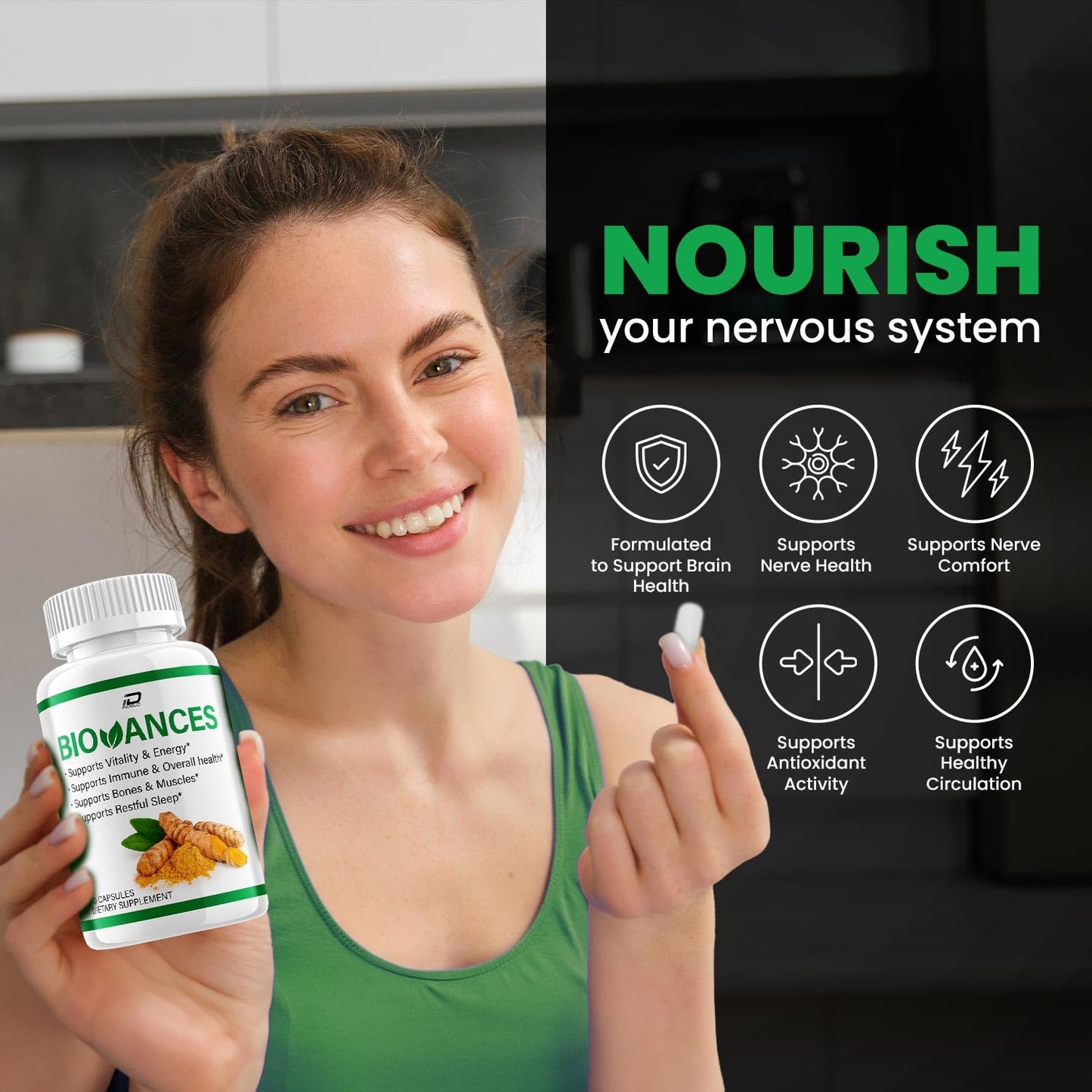 Indelo Biovances Natural Blend Daily Health Supplement 180 Capsules