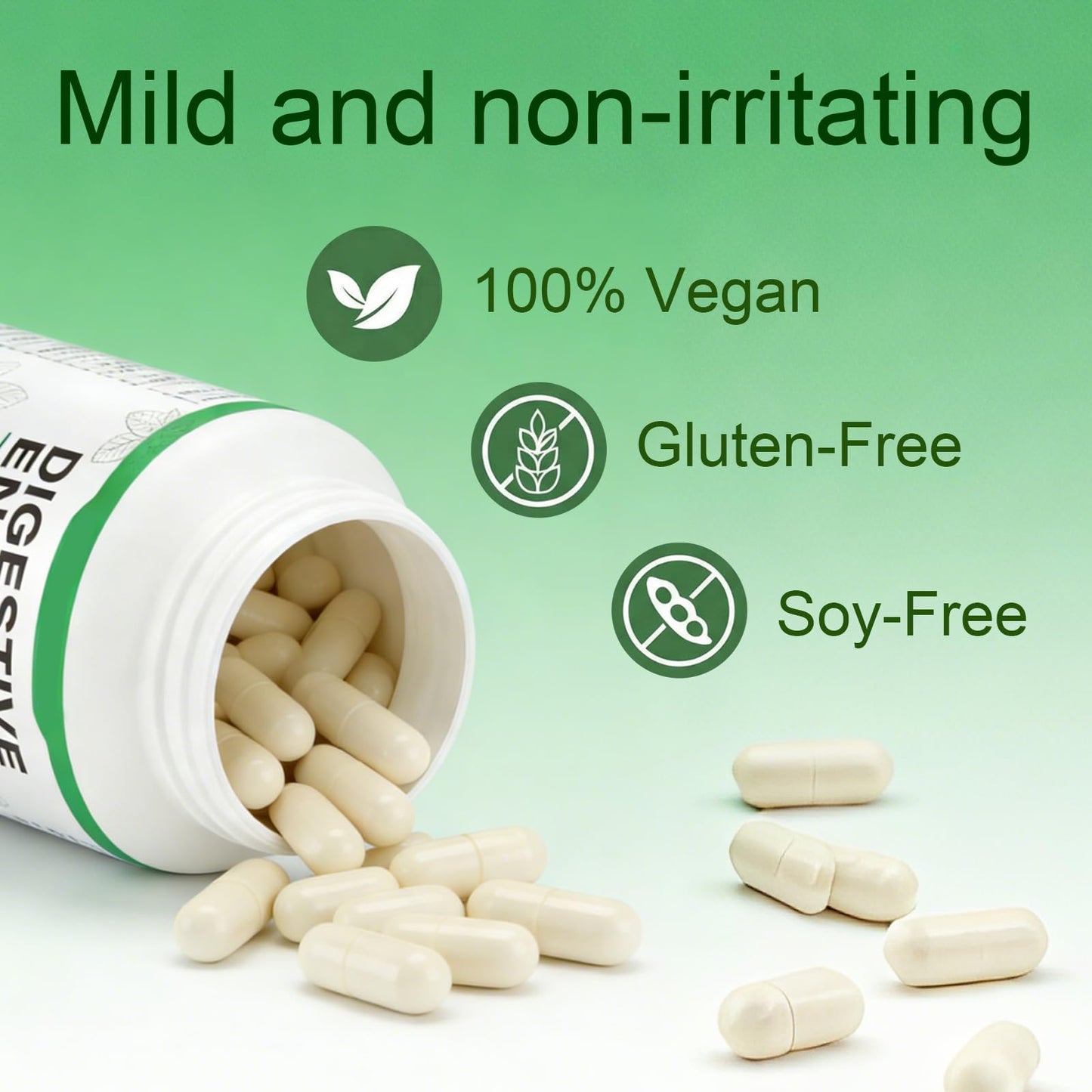 ZYGCDZ Complete Digestive Enzymes Supplement for Gut Health & Bloating Relief Enhanced with Lipase Amylase Bromelain for Protein Carb & Fat Digestion Capsule 120