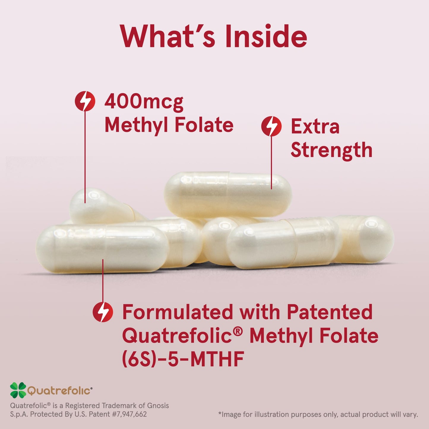 Jarrow Formulas Extra Strength Methyl Folate 400 mcg Capsule, 60 Count