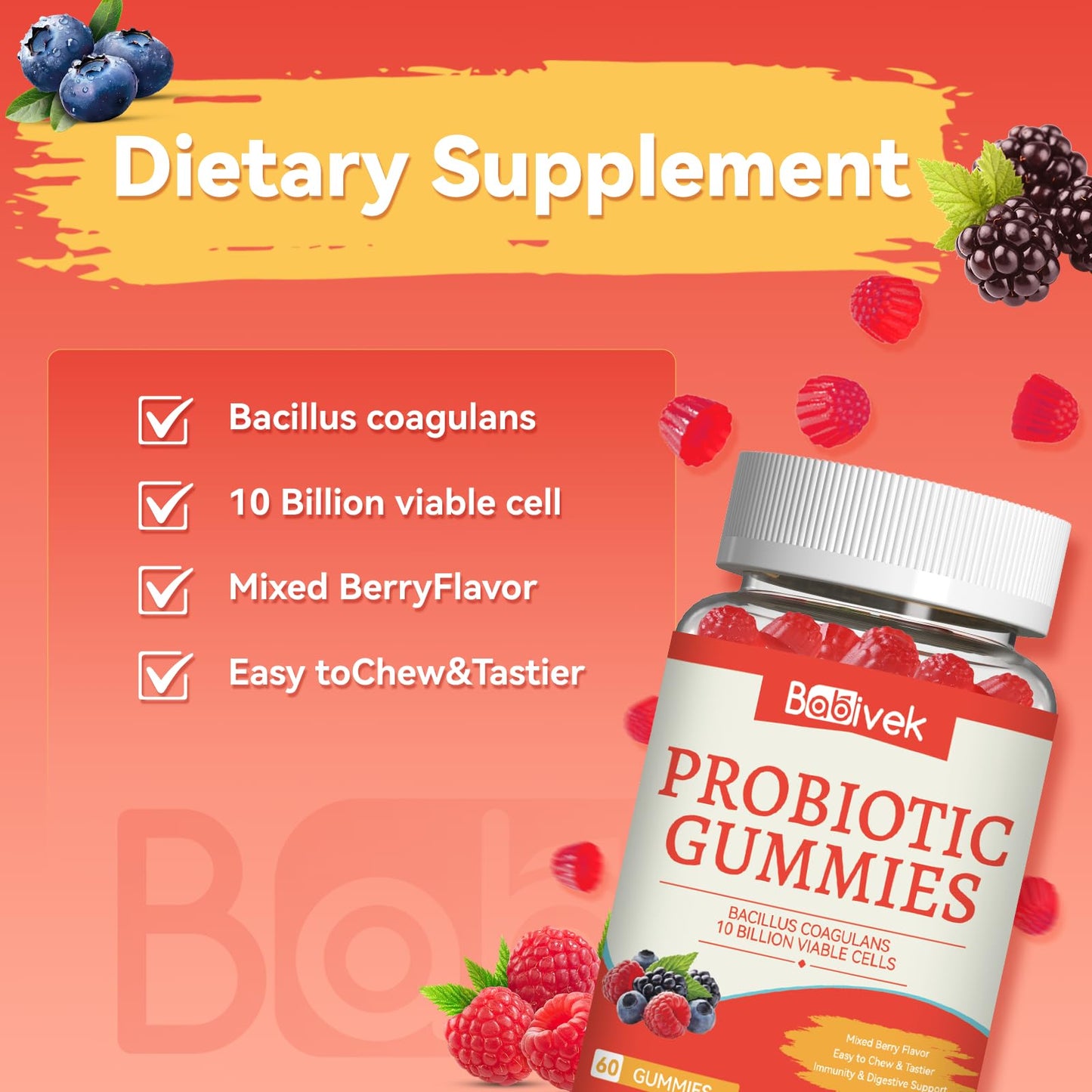 Babivek Probiotic Gummies Gummy 60 Count