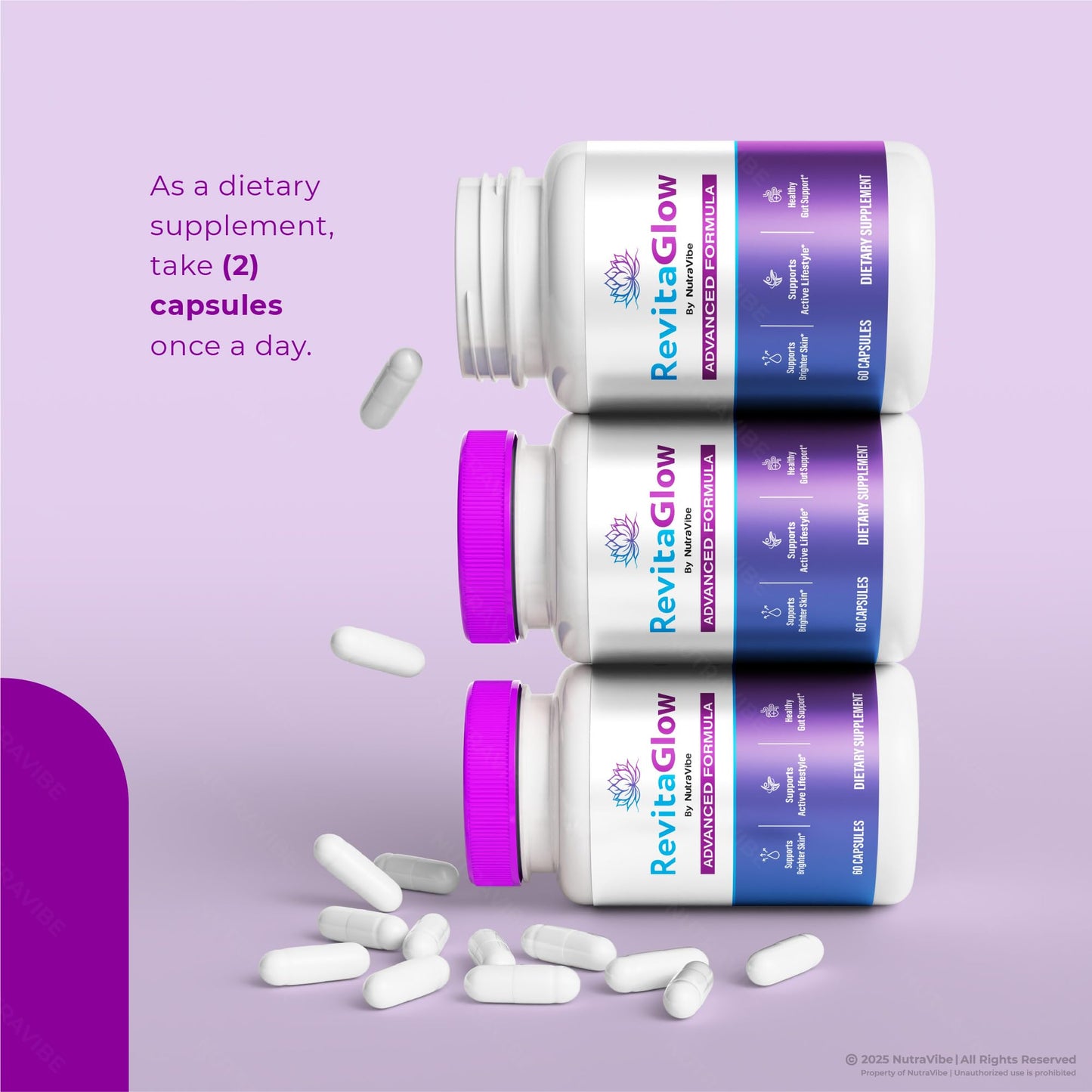 NutraVibe RevitaGlow Capsules 120 Count
