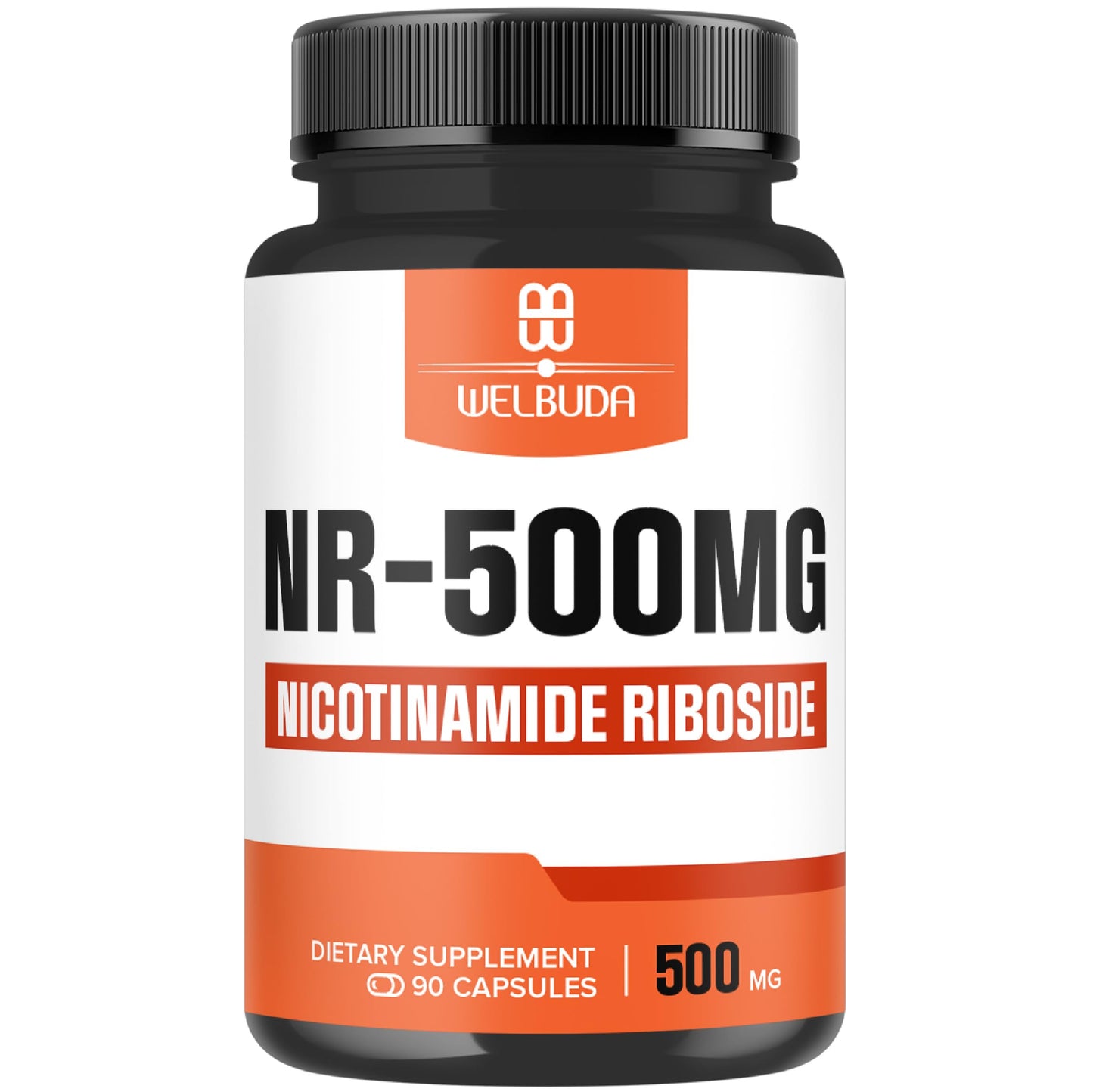 WELBUDA NAD+ Nicotinamide Riboside 500mg Capsules, 90 Count