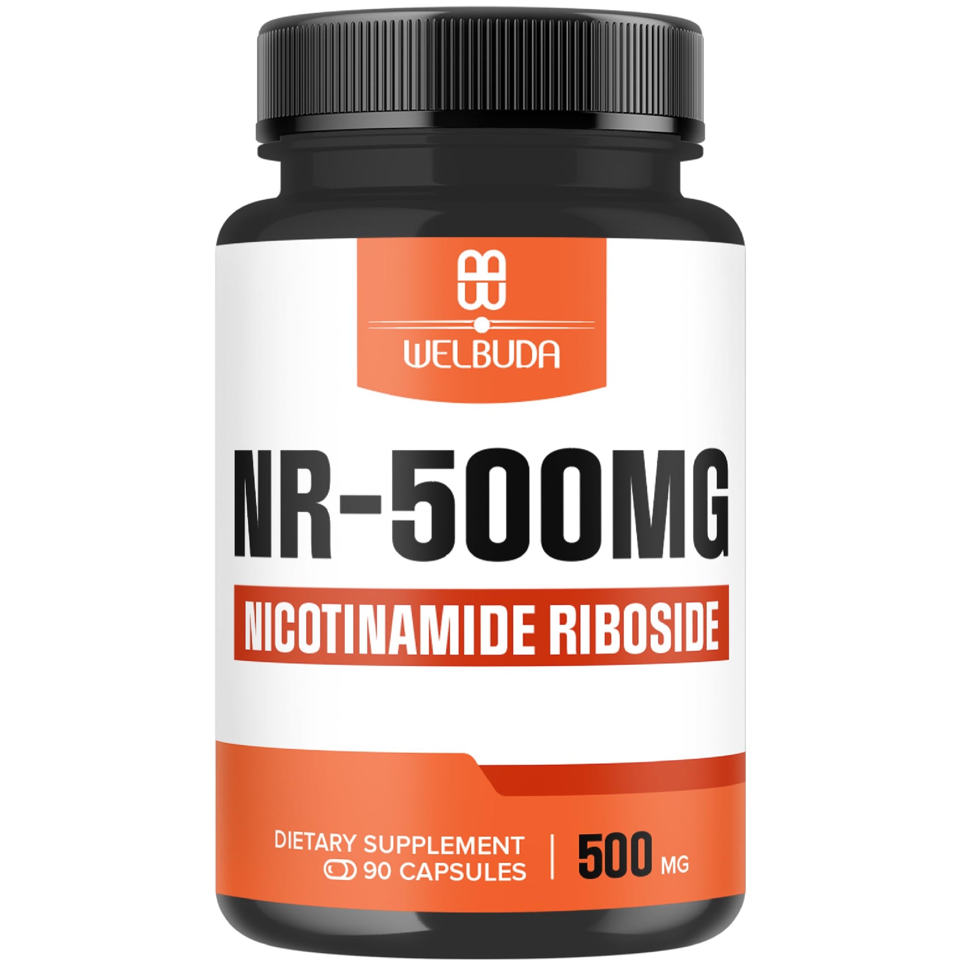 WELBUDA NAD+ Nicotinamide Riboside 500mg Capsules, 90 Count