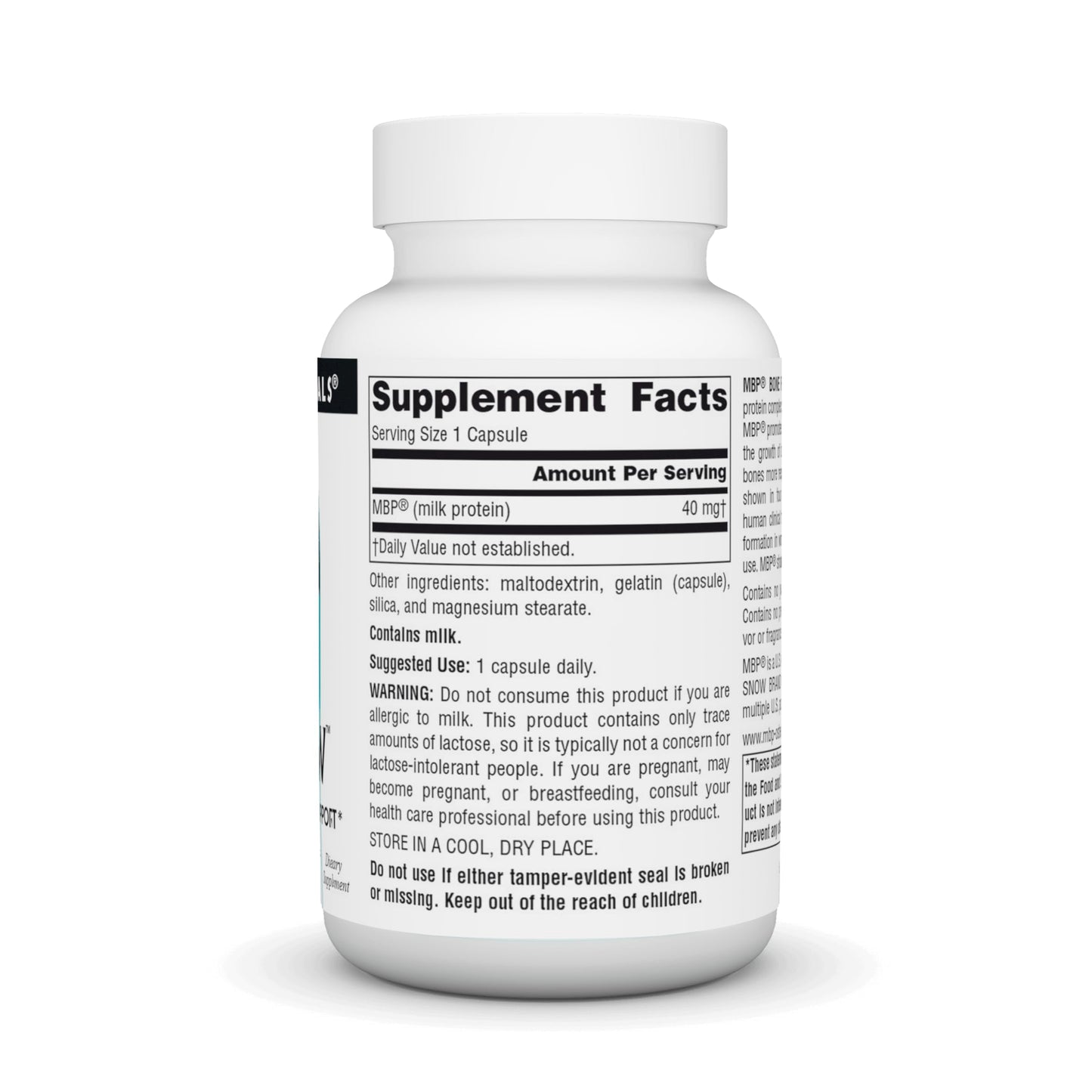 Source Naturals MBP Bone Renew, Milk Protein for Advanced Density Support Capsule, 60 Count