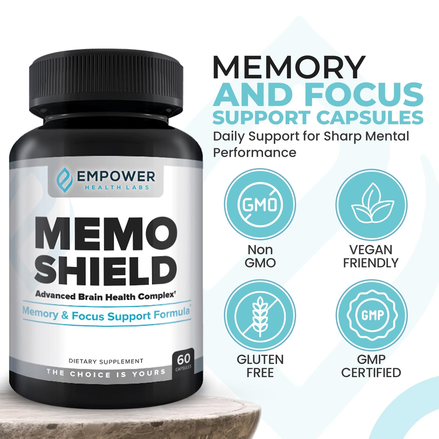 Empower Health Labs MemoShield Brain Health Supplement Capsule 1 Count