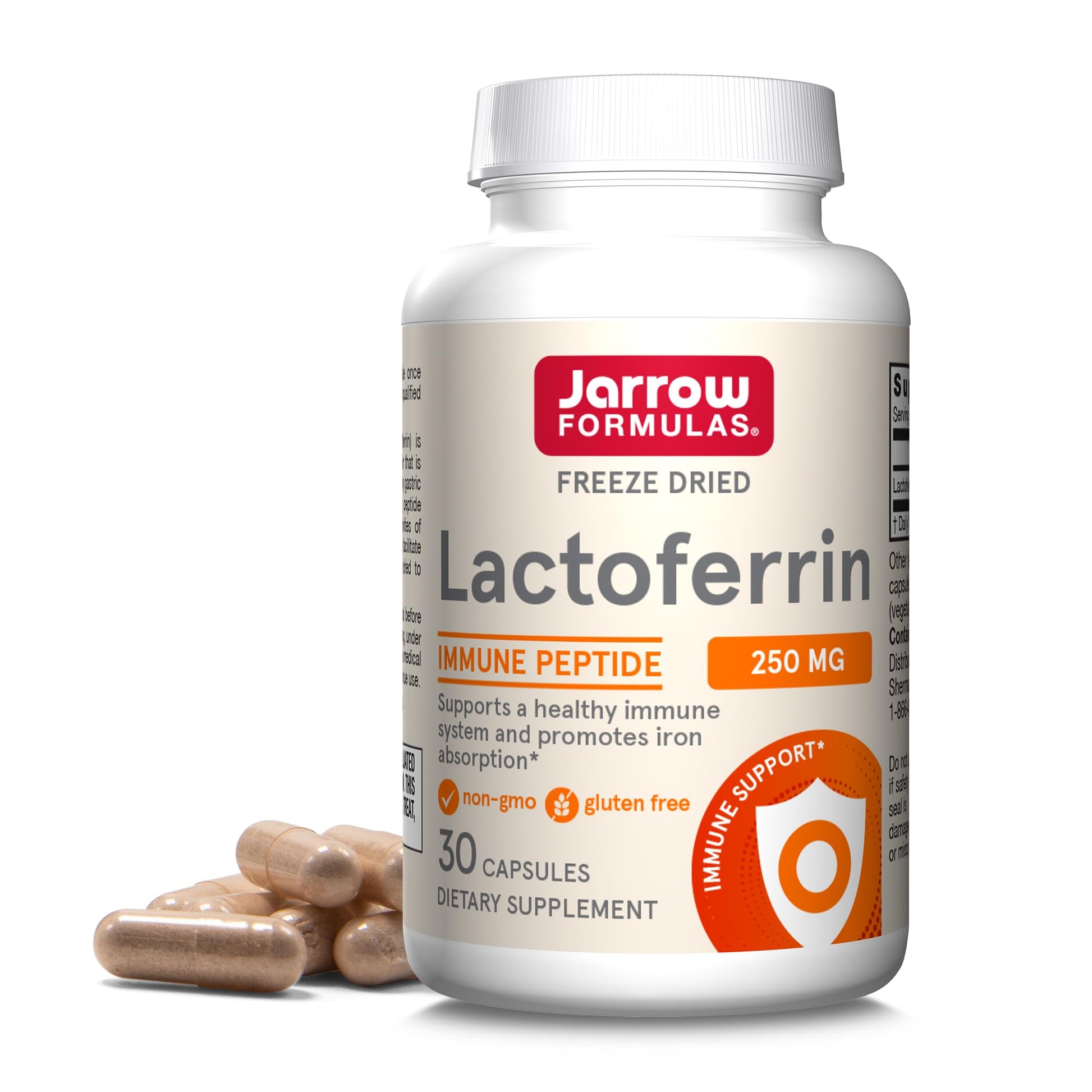 Jarrow Formulas Lactoferrin Supplements 250 mg Capsule, 30 Capsules