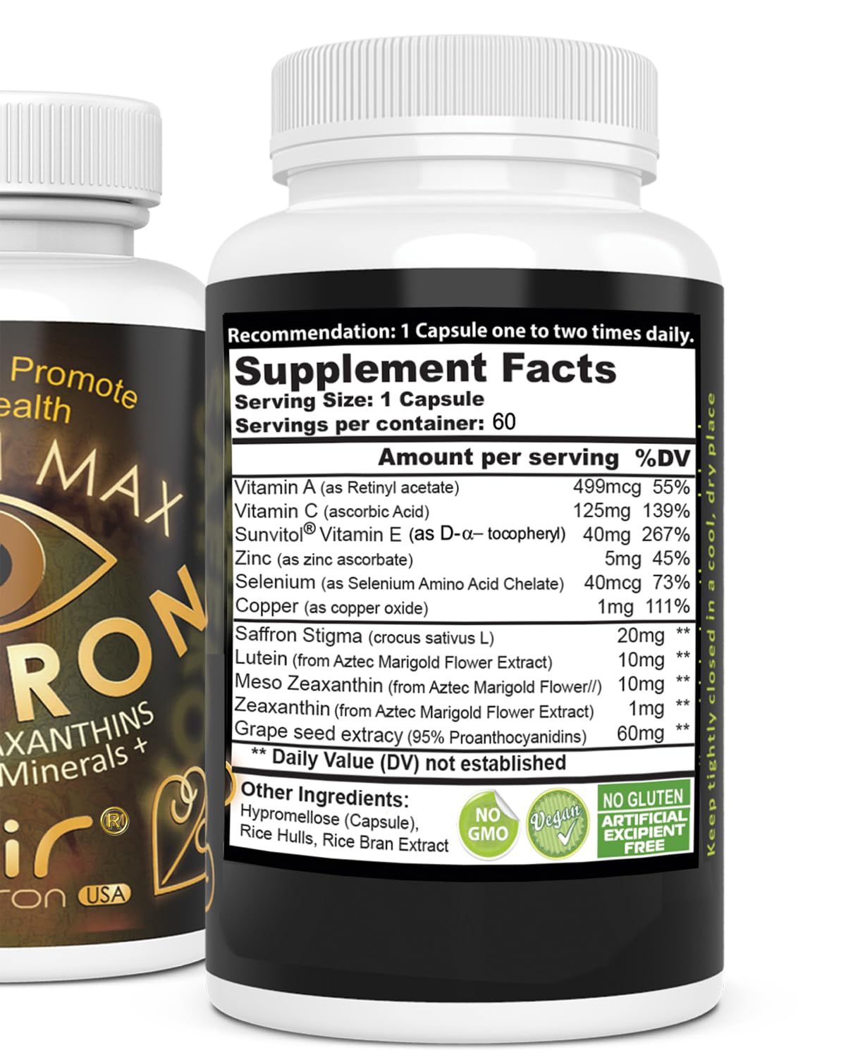 Vision Max Eye Vitamins Supplement Capsule 60 Count