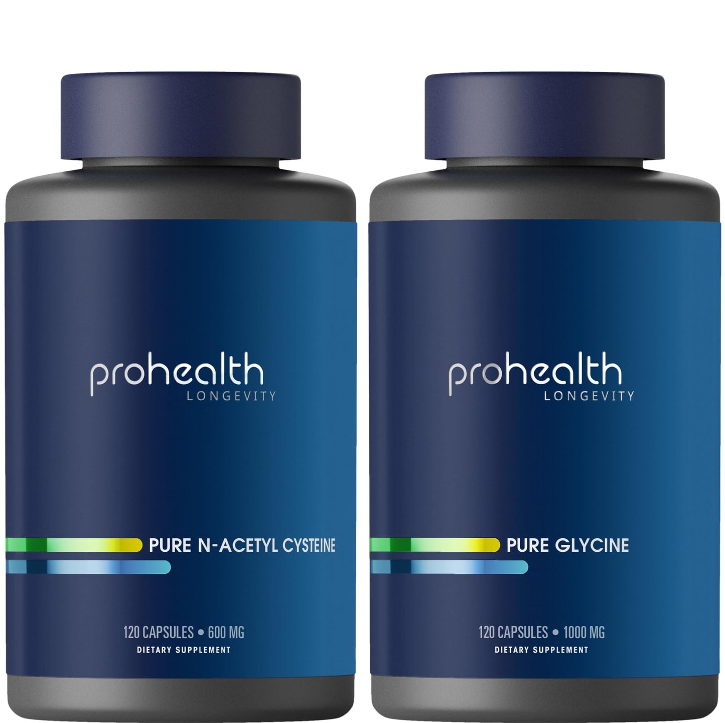 ProHealth Glycine 1000 mg + N-Acetyl Cysteine (NAC) 600 mg Capsules, 120 Capsules