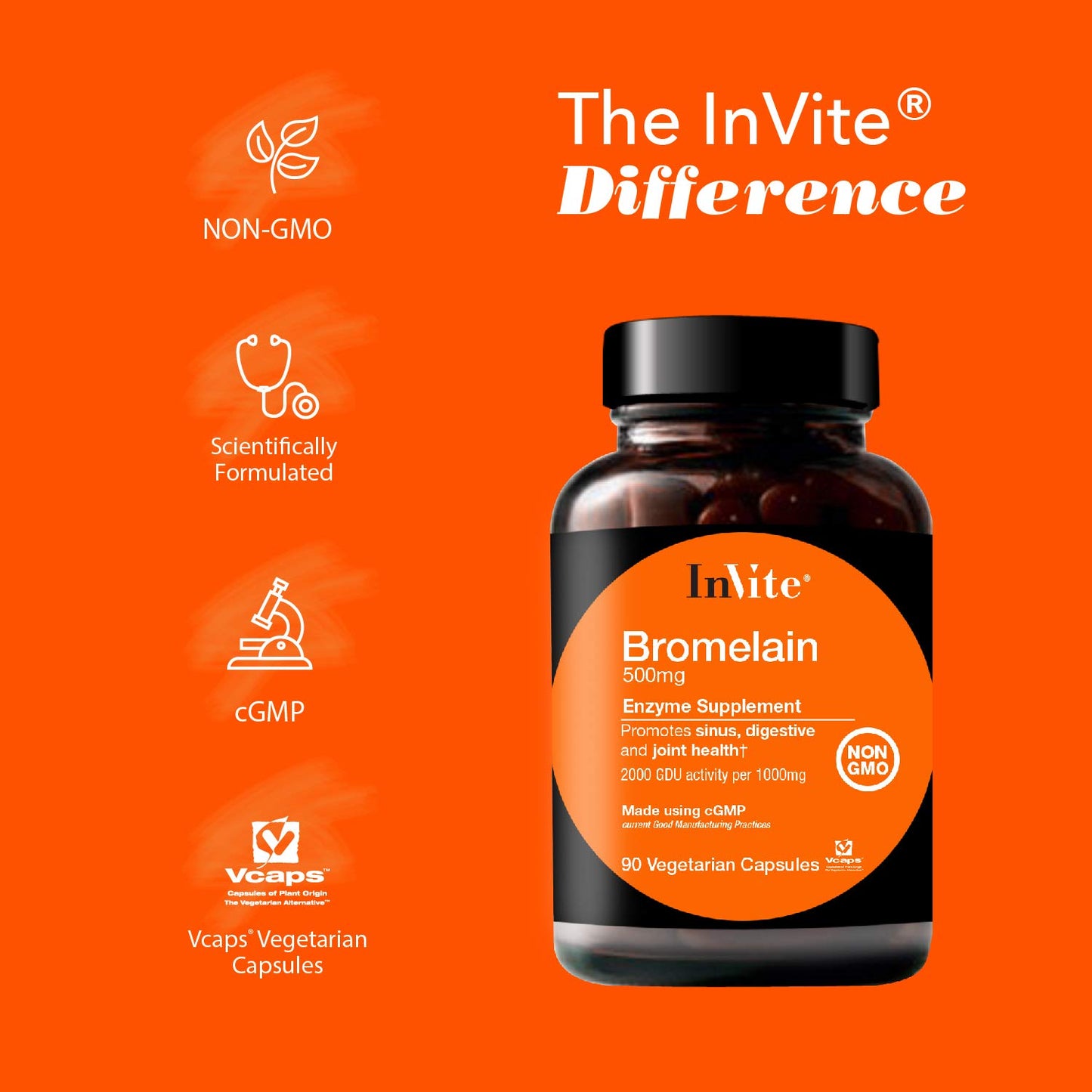 Invite Health Bromelain Capsules 90