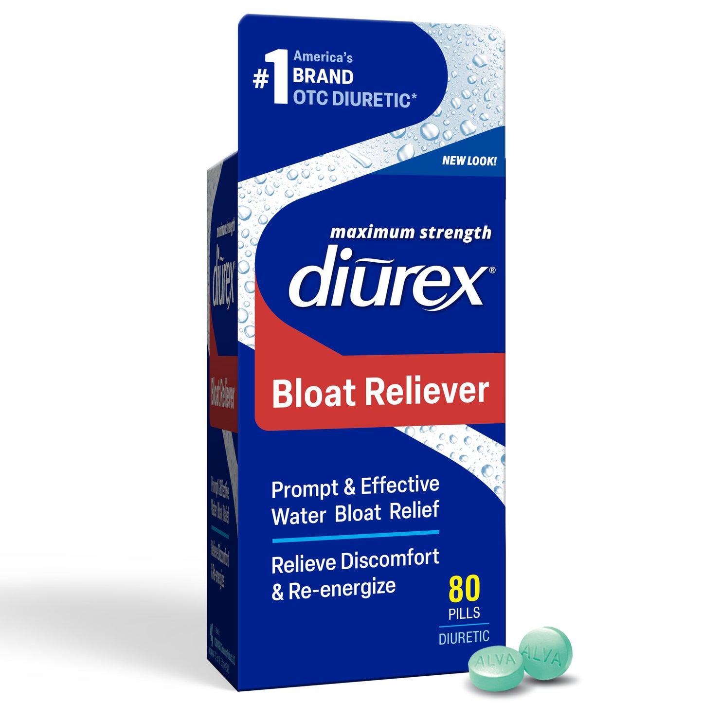 Diurex Ultra Re-Energizing Water Pills Tablets 80 Count