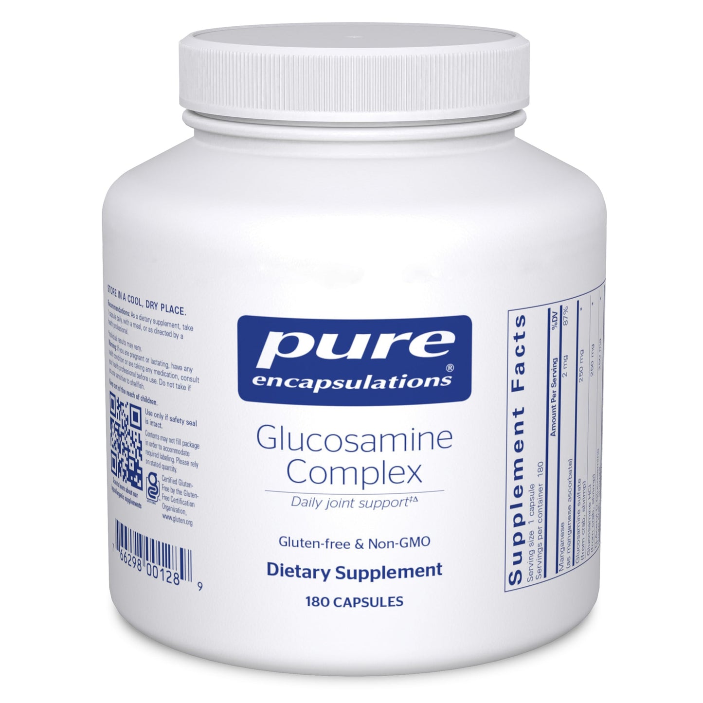 Pure Encapsulations Glucosamine Complex with Manganese, 180 Capsules