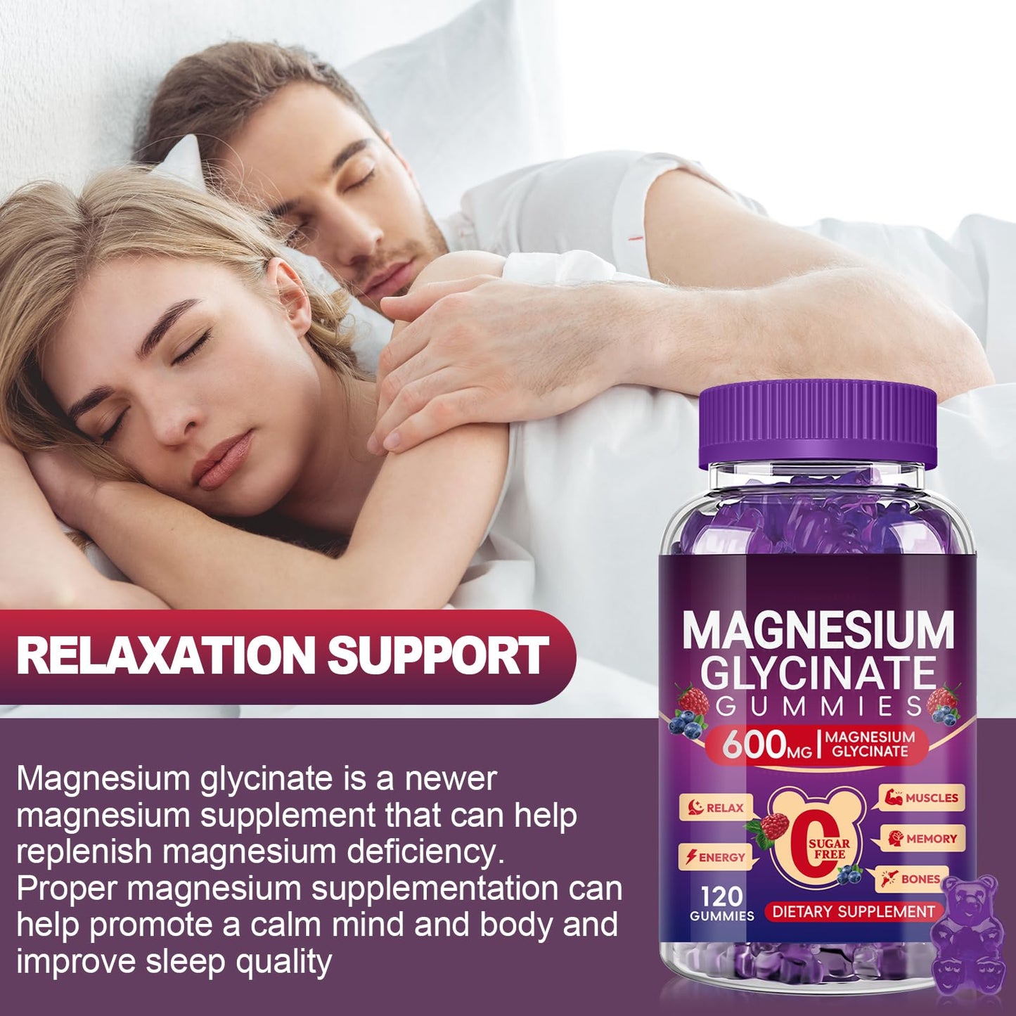 Cytona Magnesium Glycinate Gummies 120 Count