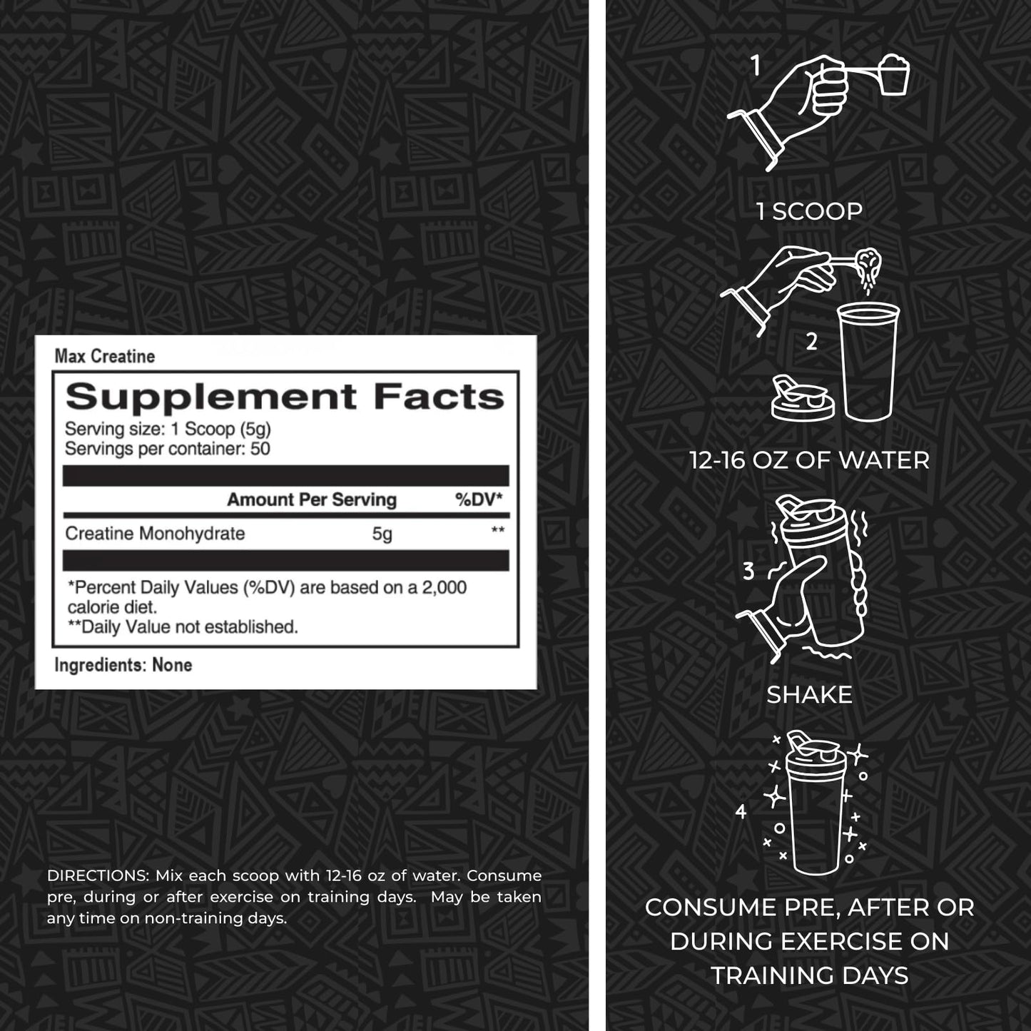 Max Muscle Ultra Pure Creatine Monohydrate Powder 5000 mg, 8.8 Oz